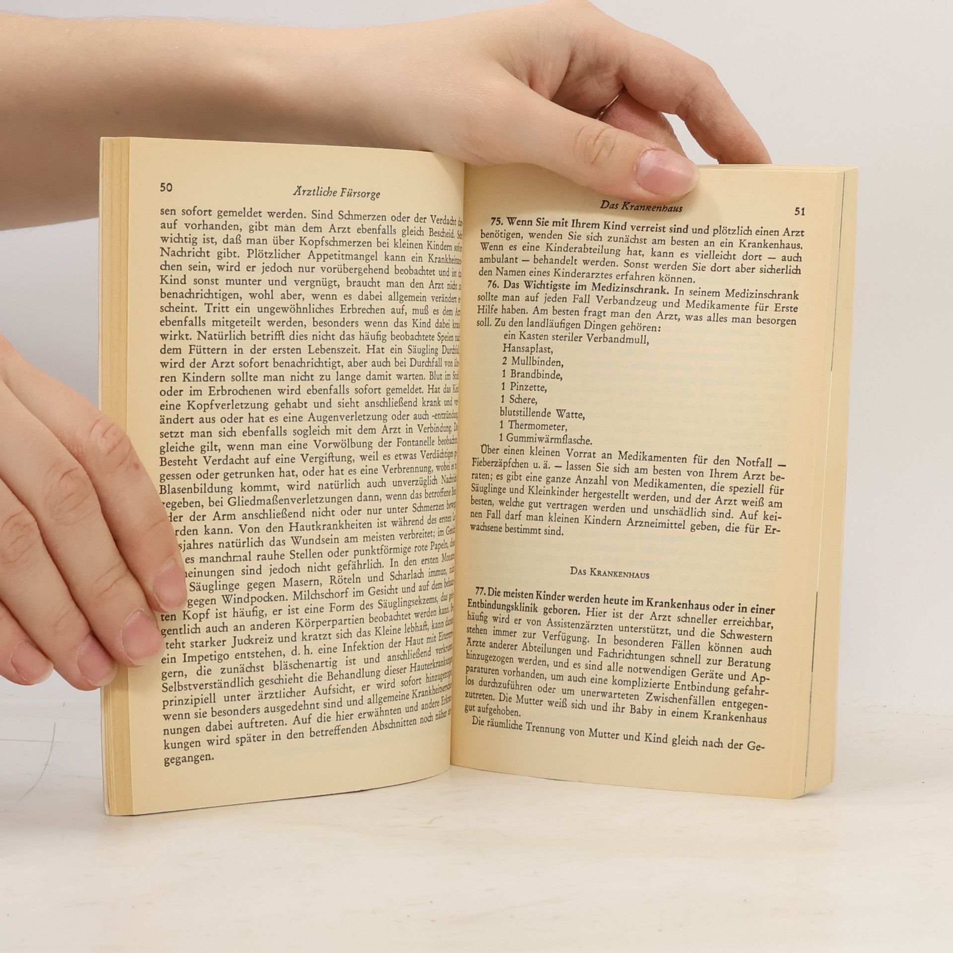 Benjamin Spock Pflege und Behandlung des Säuglings
