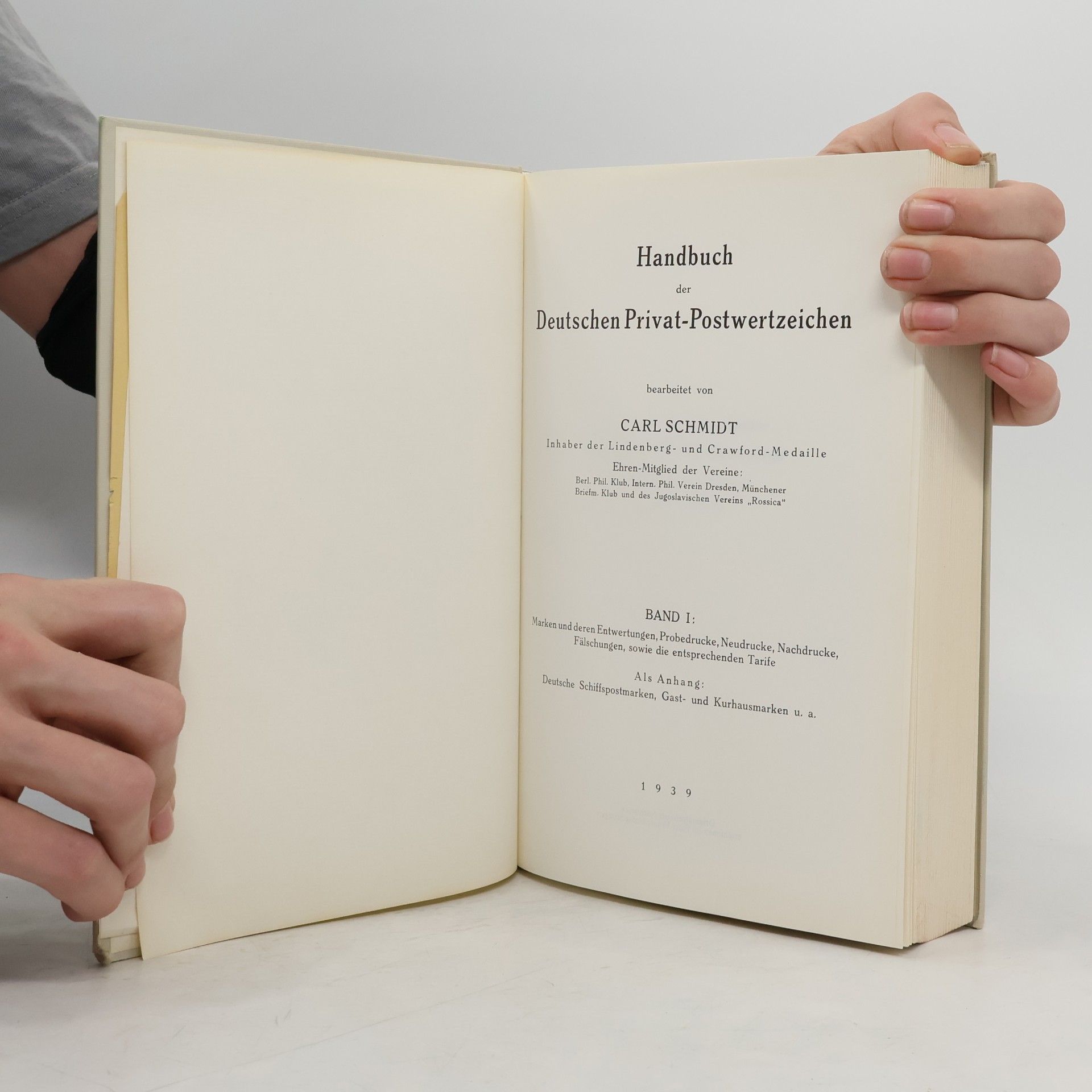 Carl Schmidt Handbuch der deutschen Privat-Postwertzeichen I