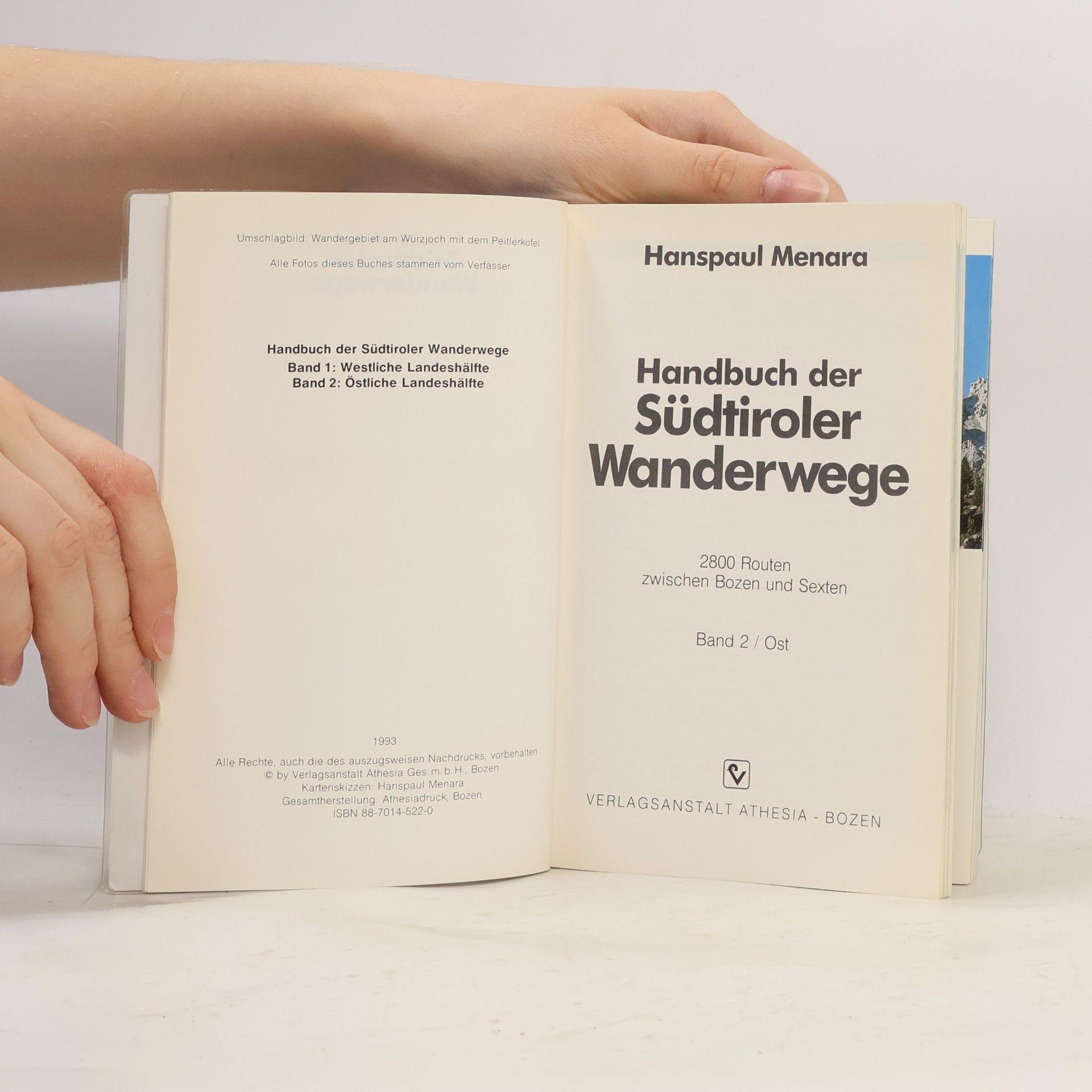 Hanspaul Menara Handbuch der Südtiroler Wanderwege