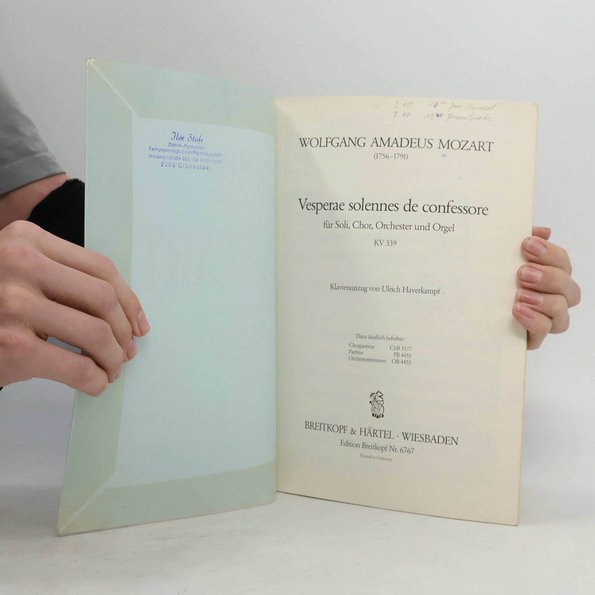 Mozart Vesperae solennes de confessore