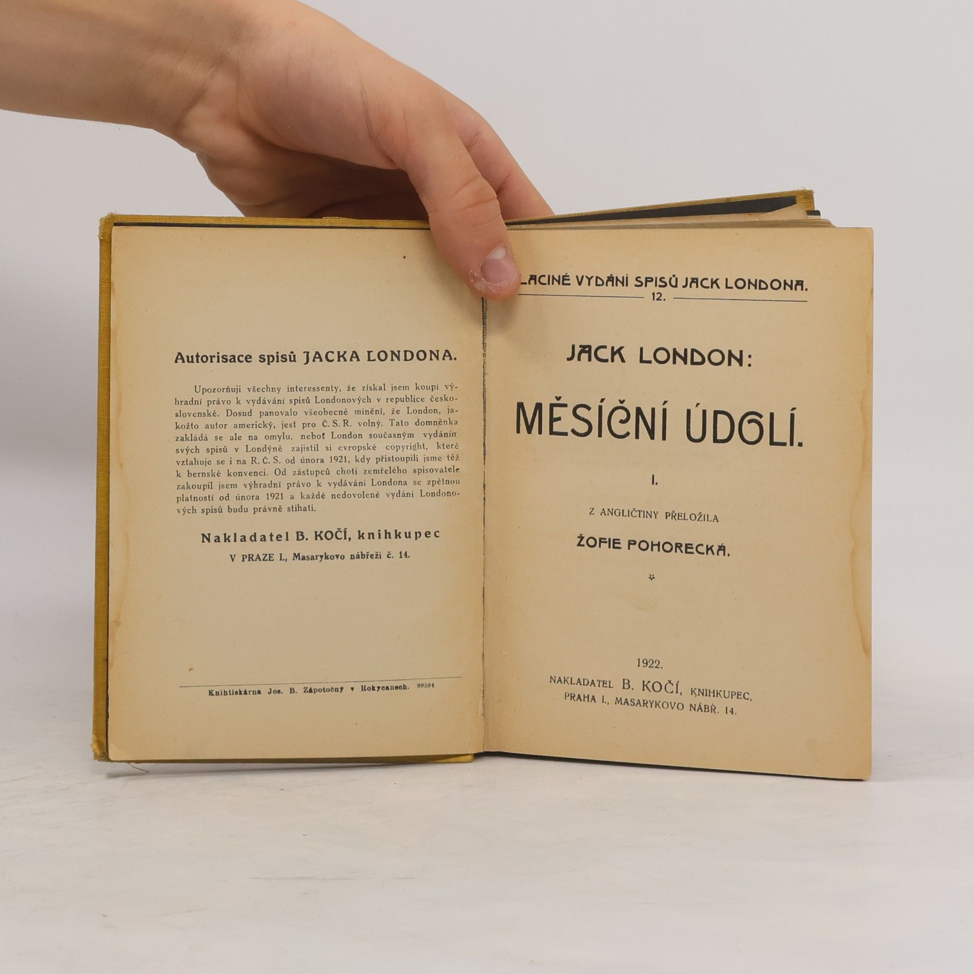 Jack London Měsíční údolí I.