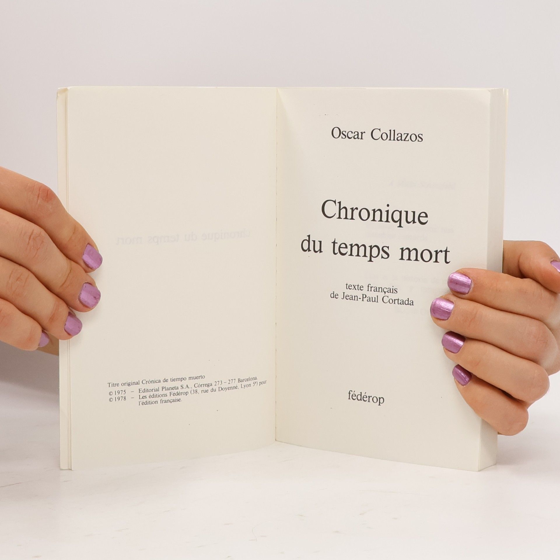 Oscar Collazos Chronique du temps mort