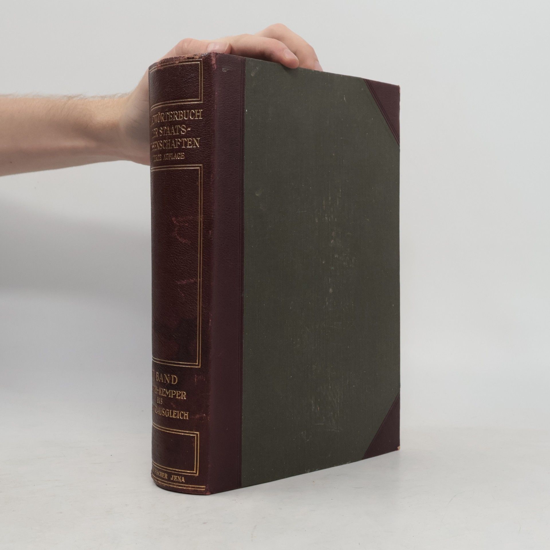 Autorenkollektiv Handwörterbuch der Staatswissenschaften III.