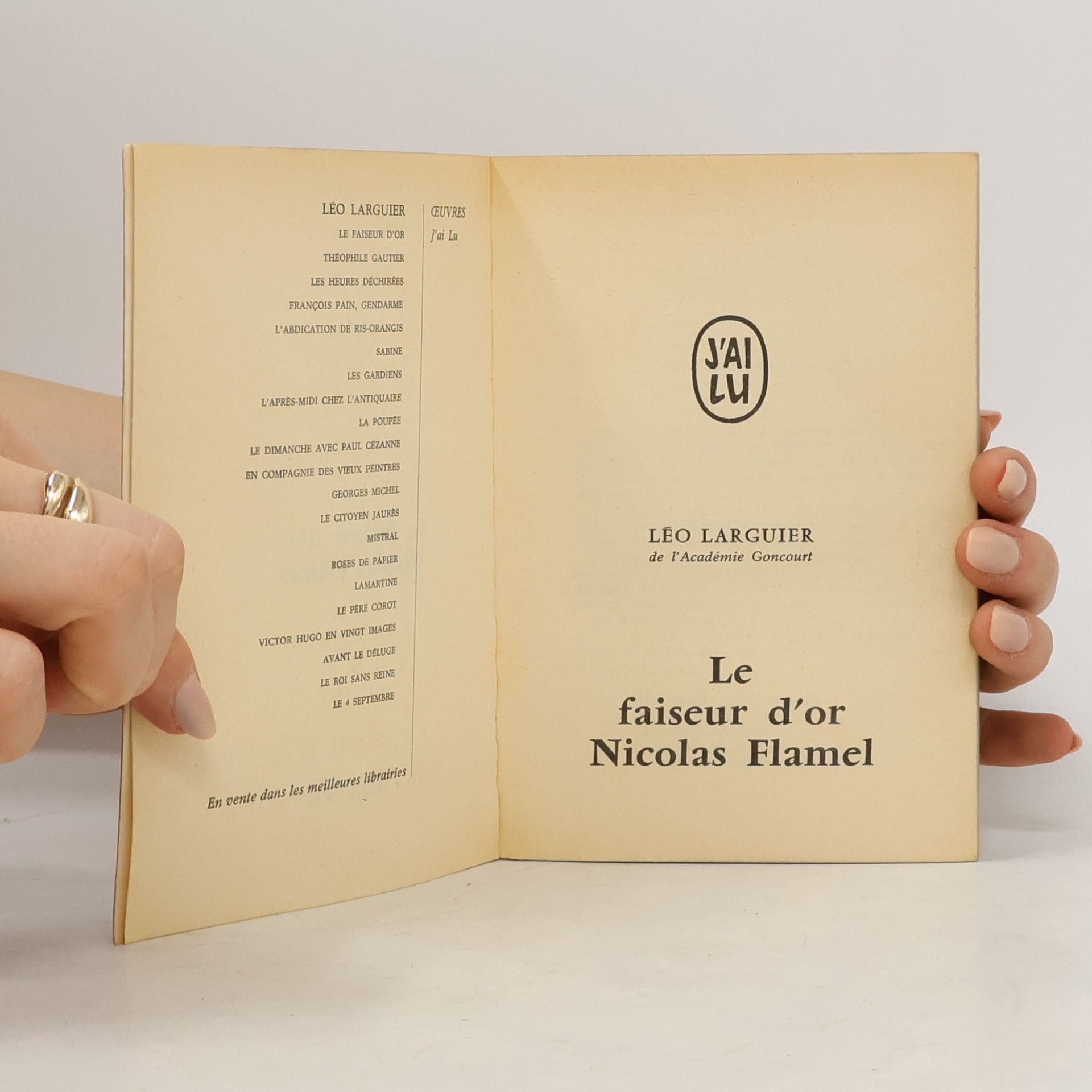 Léo Larguier Le faiseur d'or, Nicolas Flamel