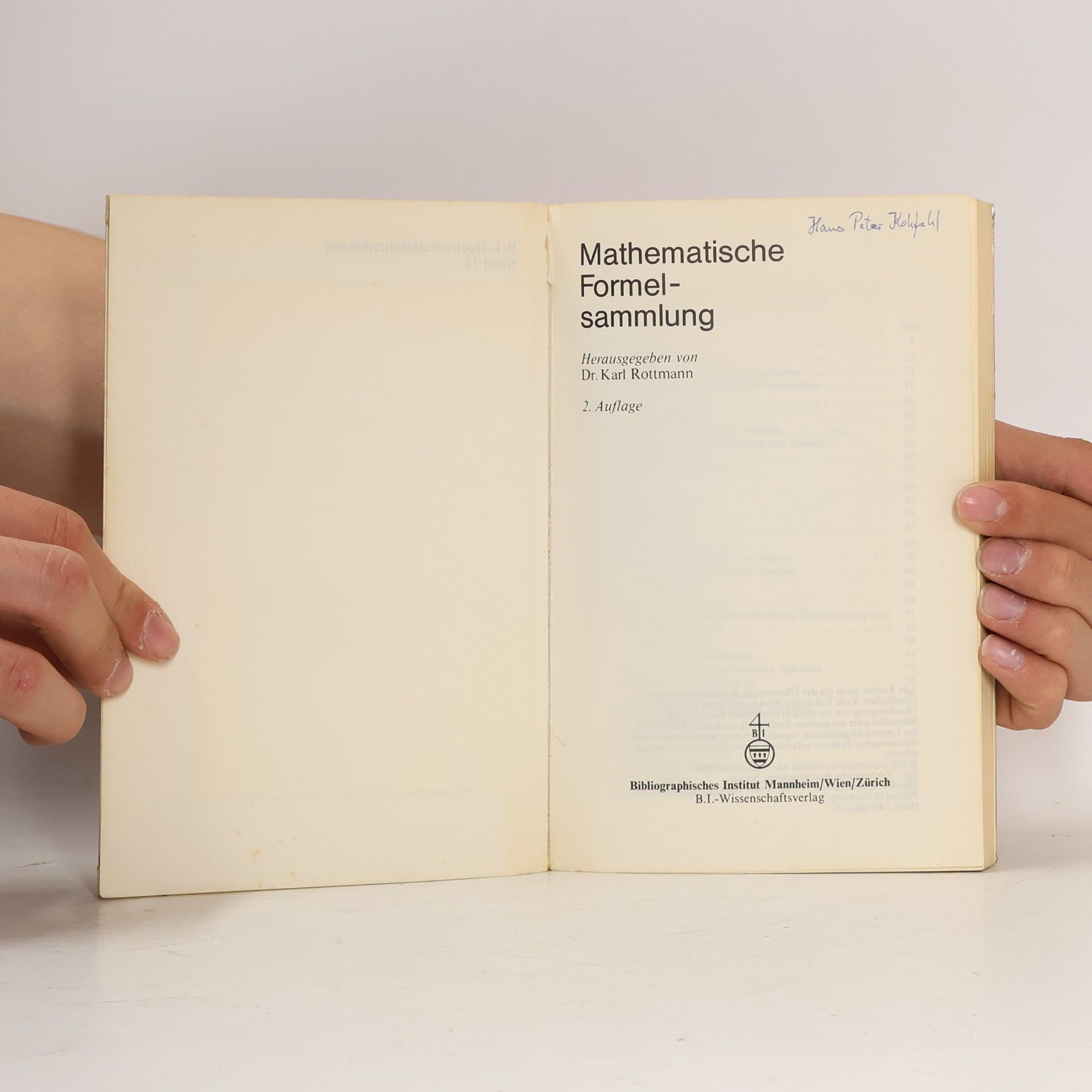Karl Rottmann Mathematische Formelsammlung