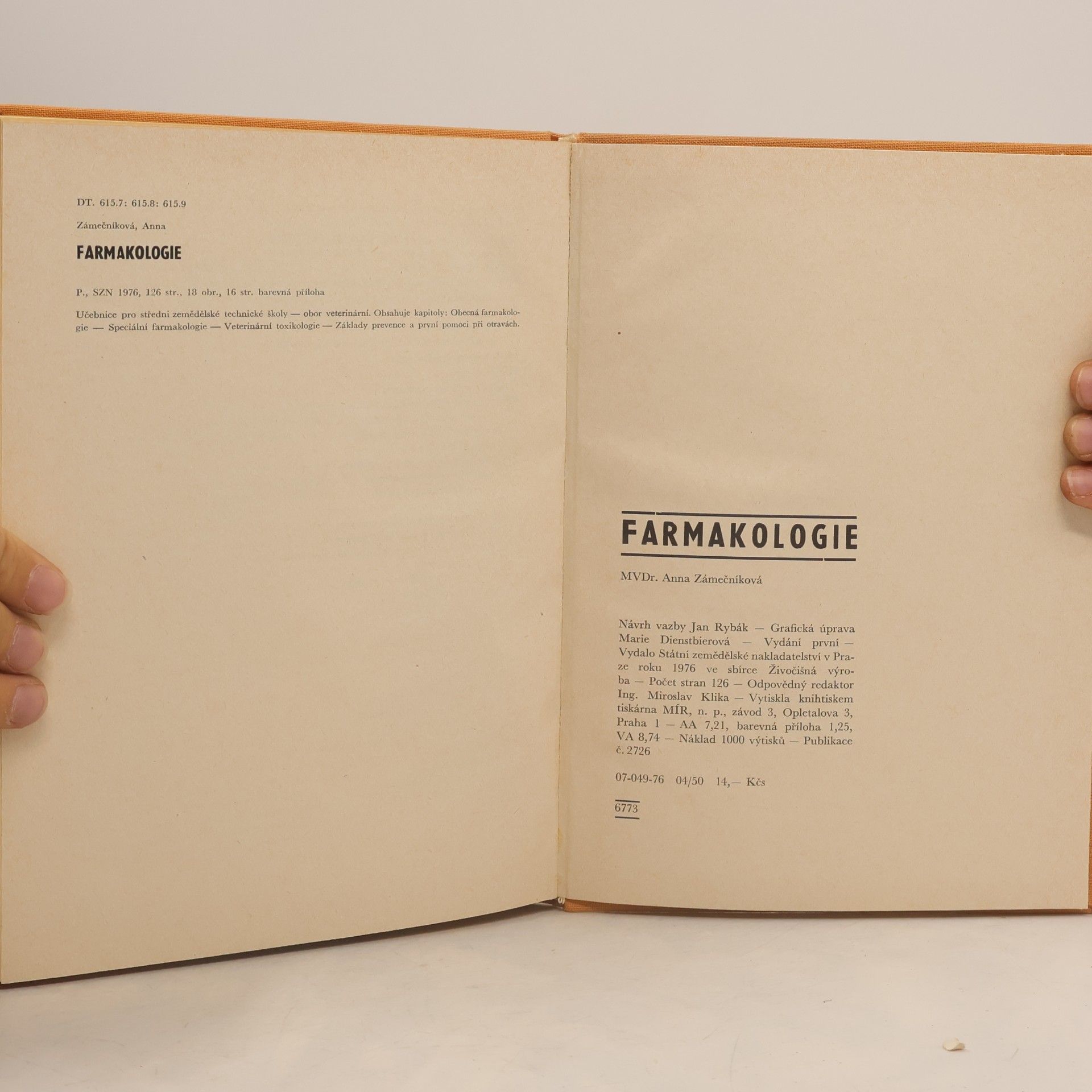 Anna Zámečníková Farmakologie