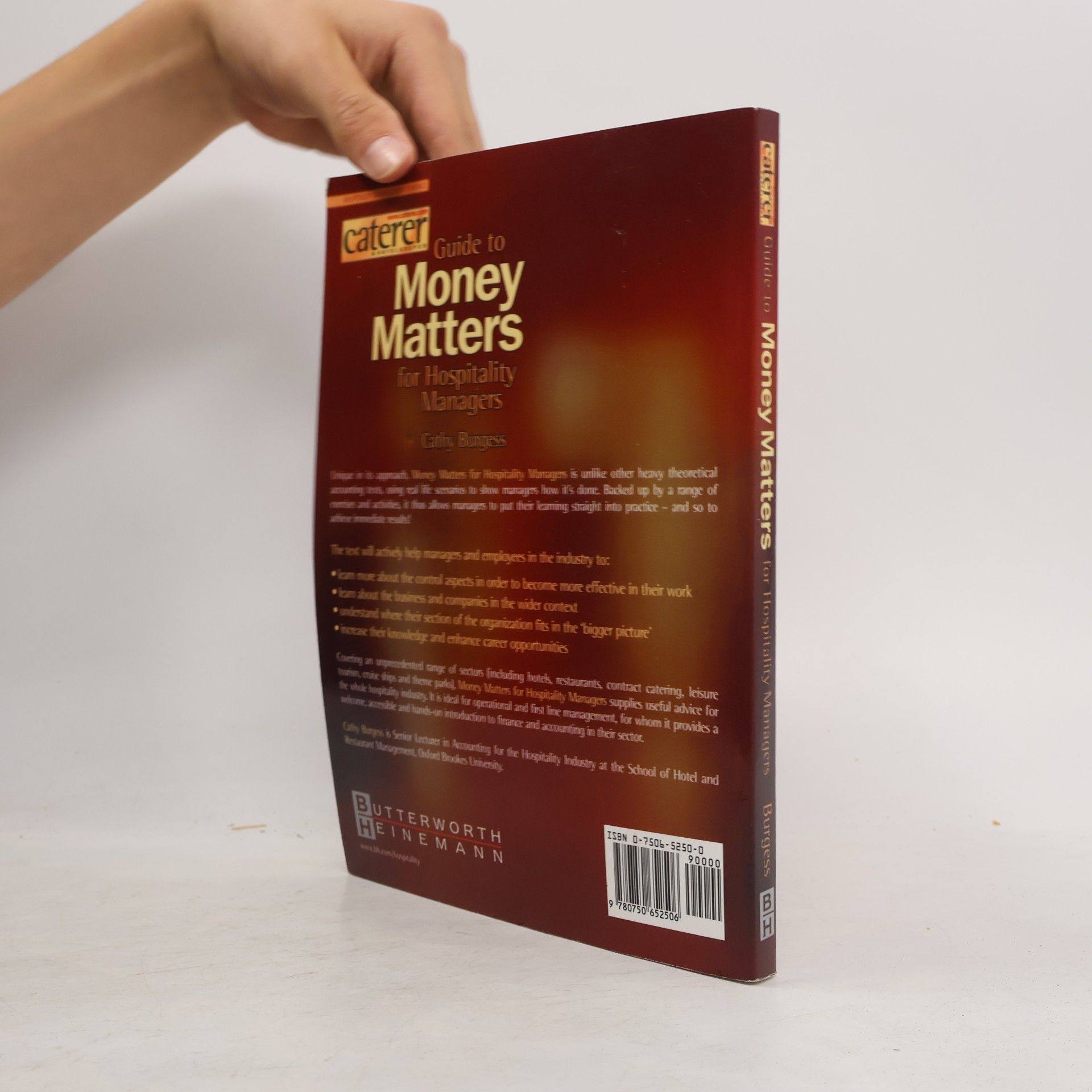 Cathy Burgess Money Matters for Hospitality Managers