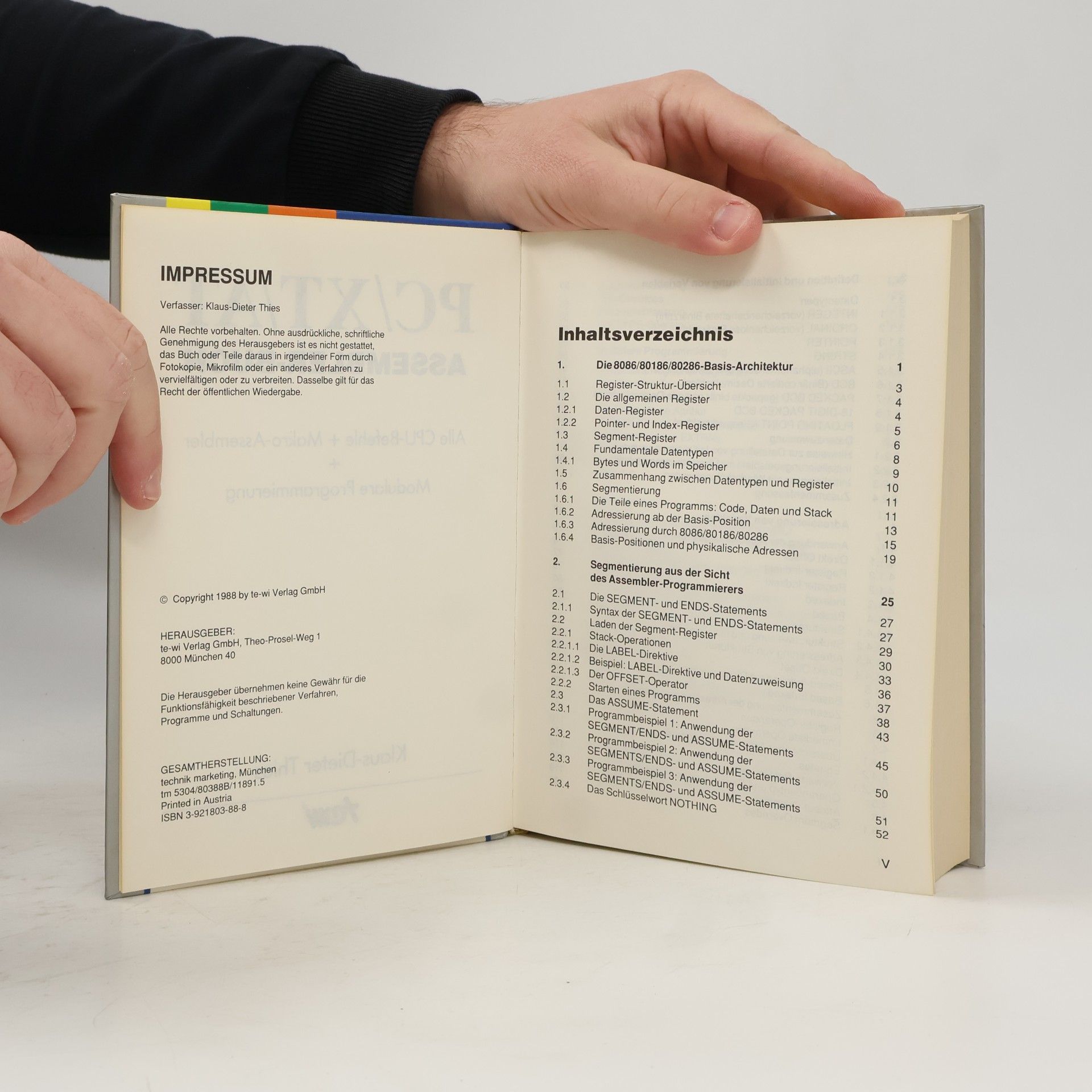 Klaus-Dieter Thies PC-XT-AT Assembler-Buch