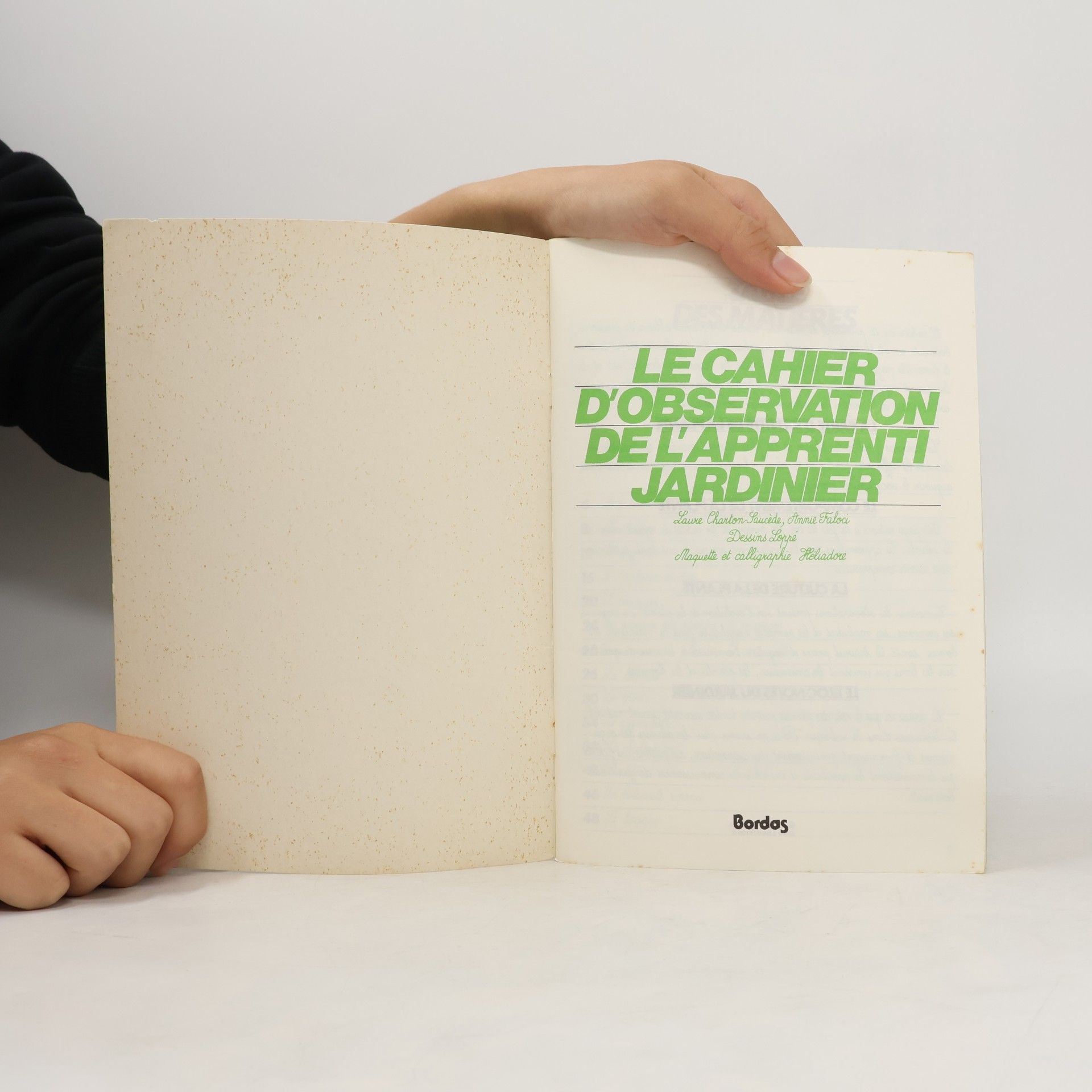 Laure Charlton-Sauvade Le cahier d'observation de l'apprenti jardinier