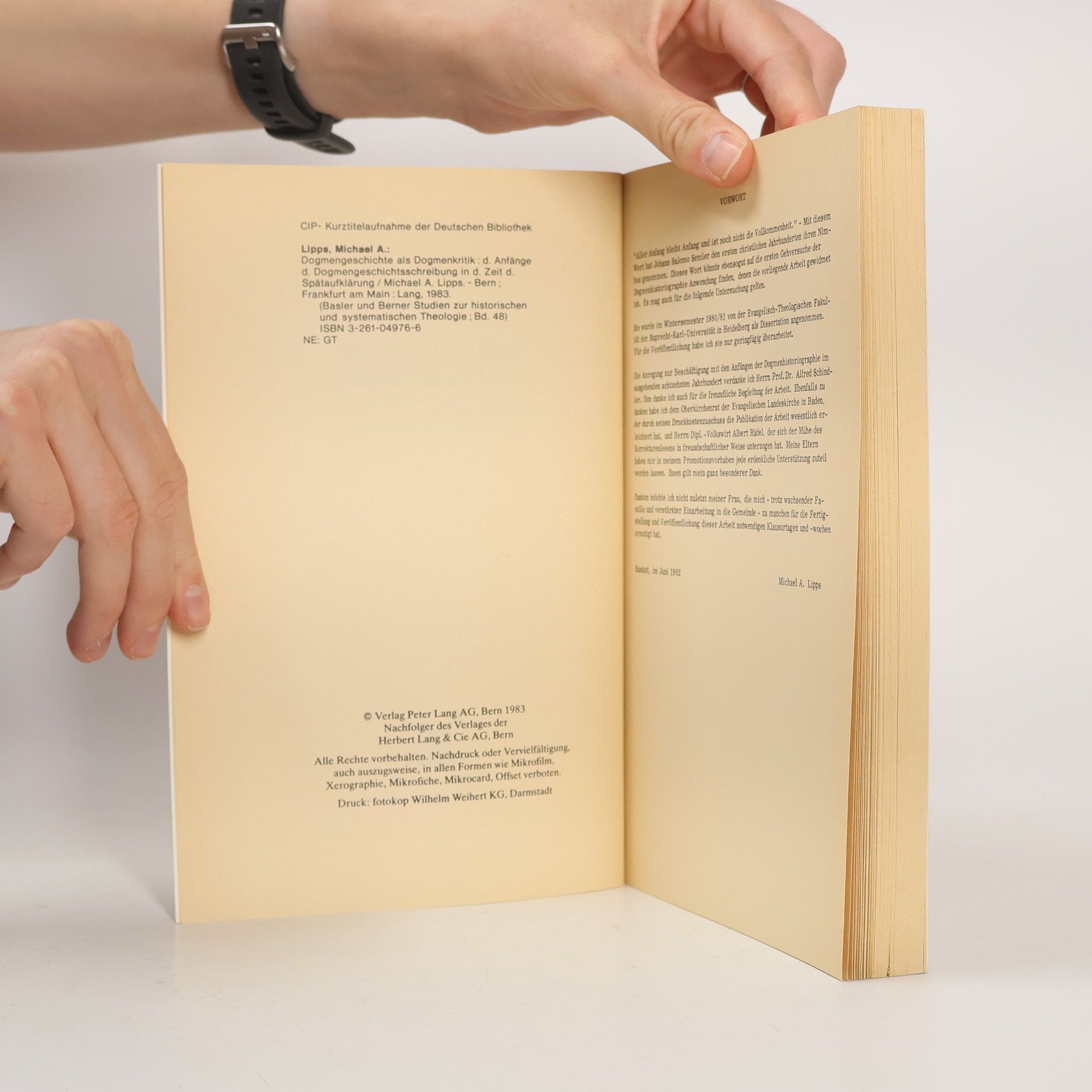 Michael A. Lipps Basler und Berner Studien zur historischen und systematischen Theologie - 48: Dogmengeschichte als Dogmenkritik