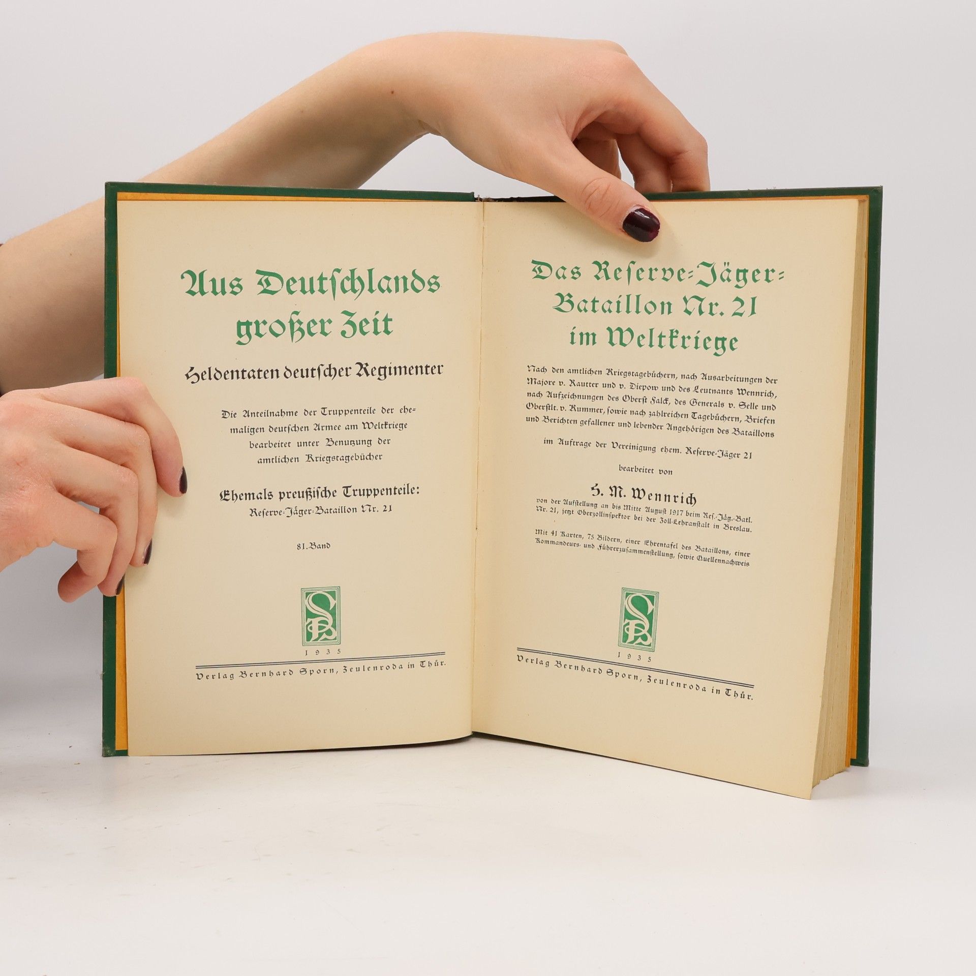 H. M. Wennrich Das Reserve-Jäger-Bataillon 21