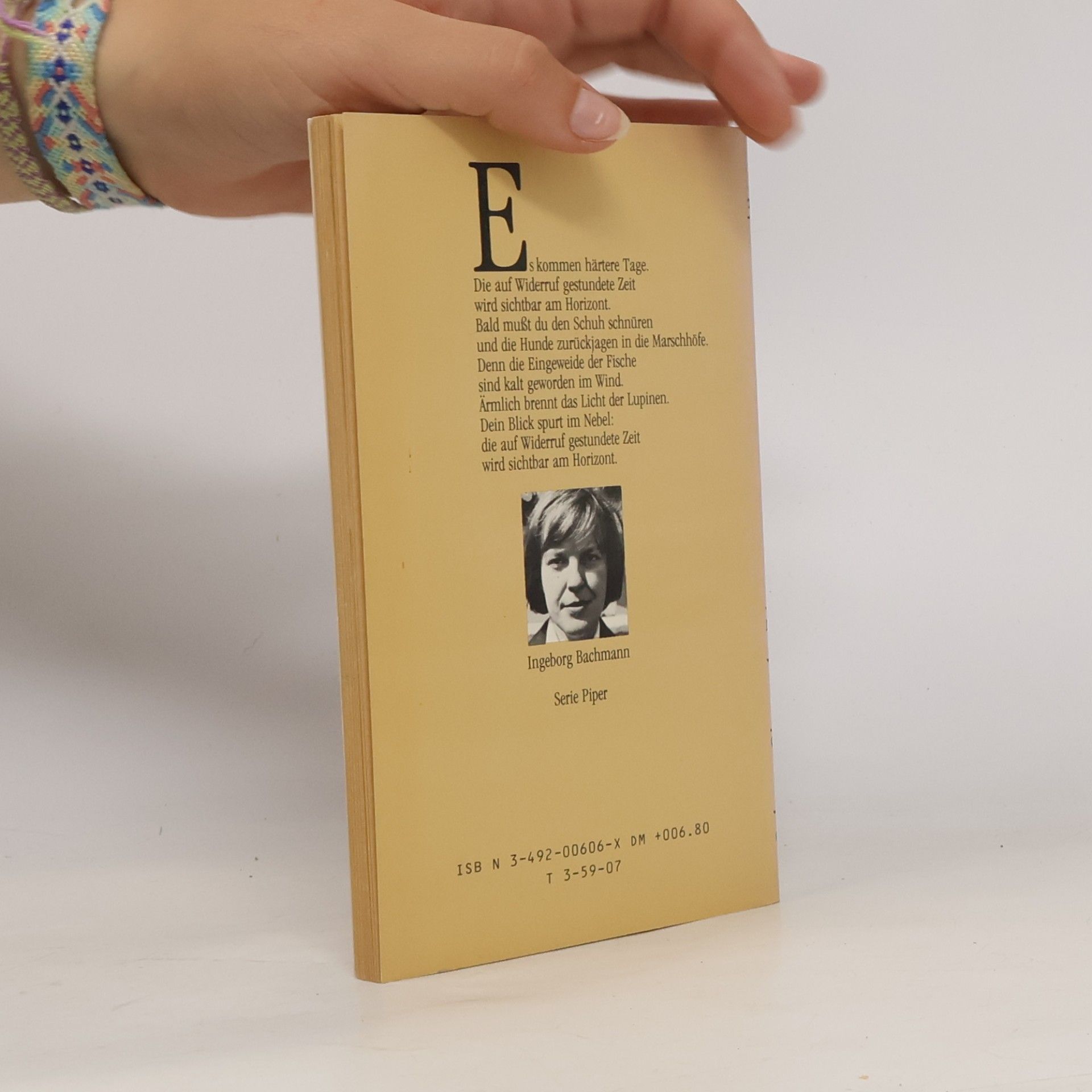 Ingeborg Bachmann Die gestundete Zeit