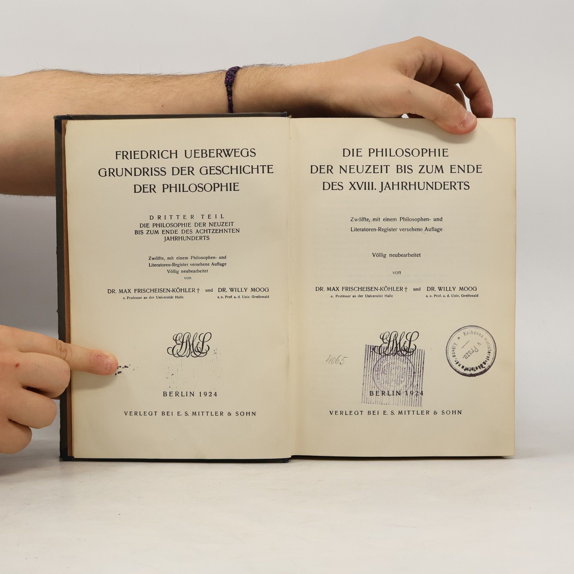 Friedrich Ueberweg Geschichte der Philosophie