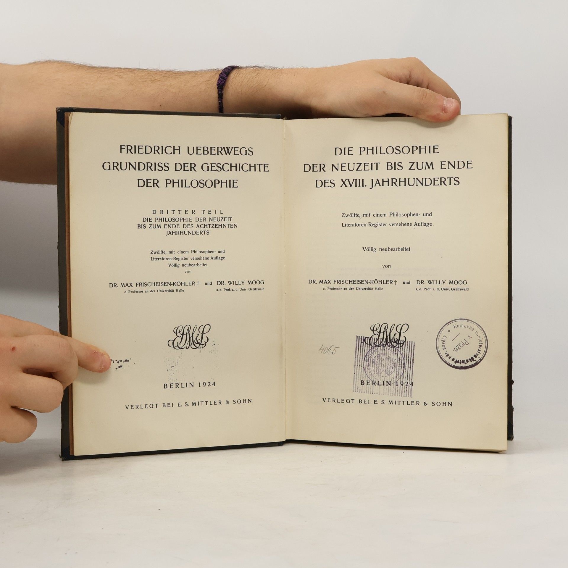 Friedrich Ueberweg Geschichte der Philosophie