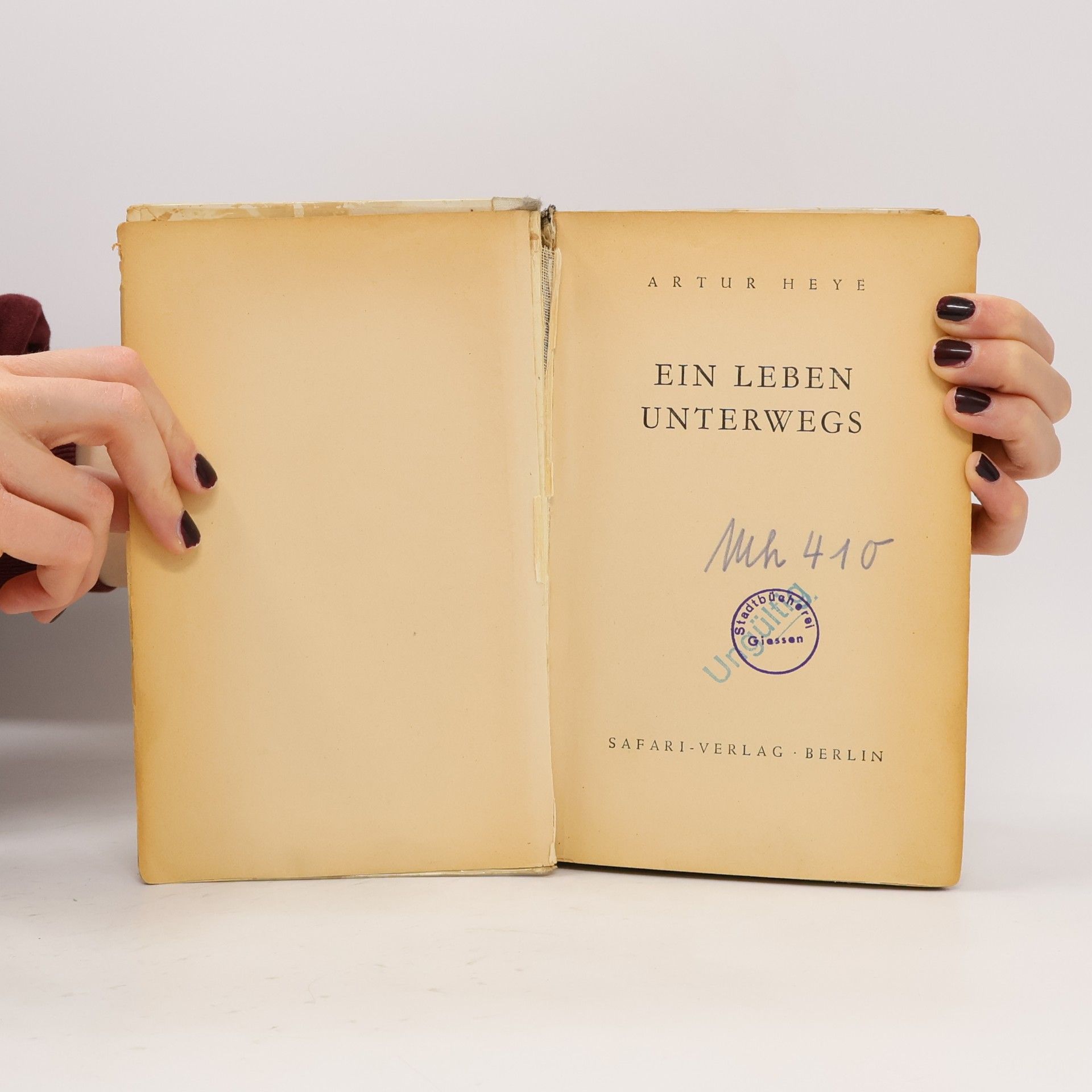 Artur Heye Ein Leben Unterwegs