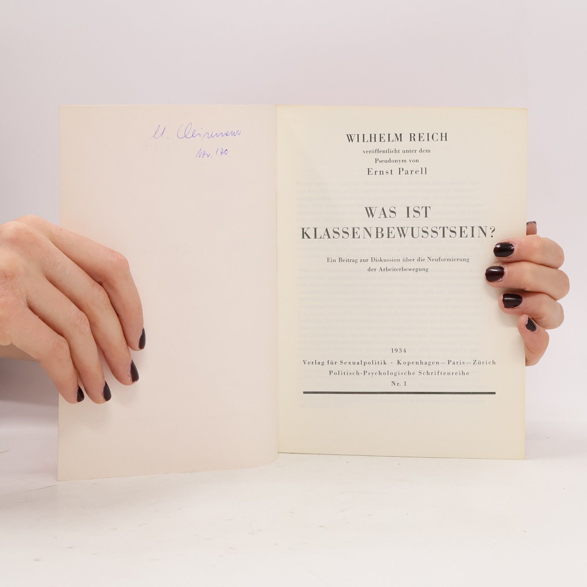 Wilhelm Reich Was ist Klassenbewusstsein?
