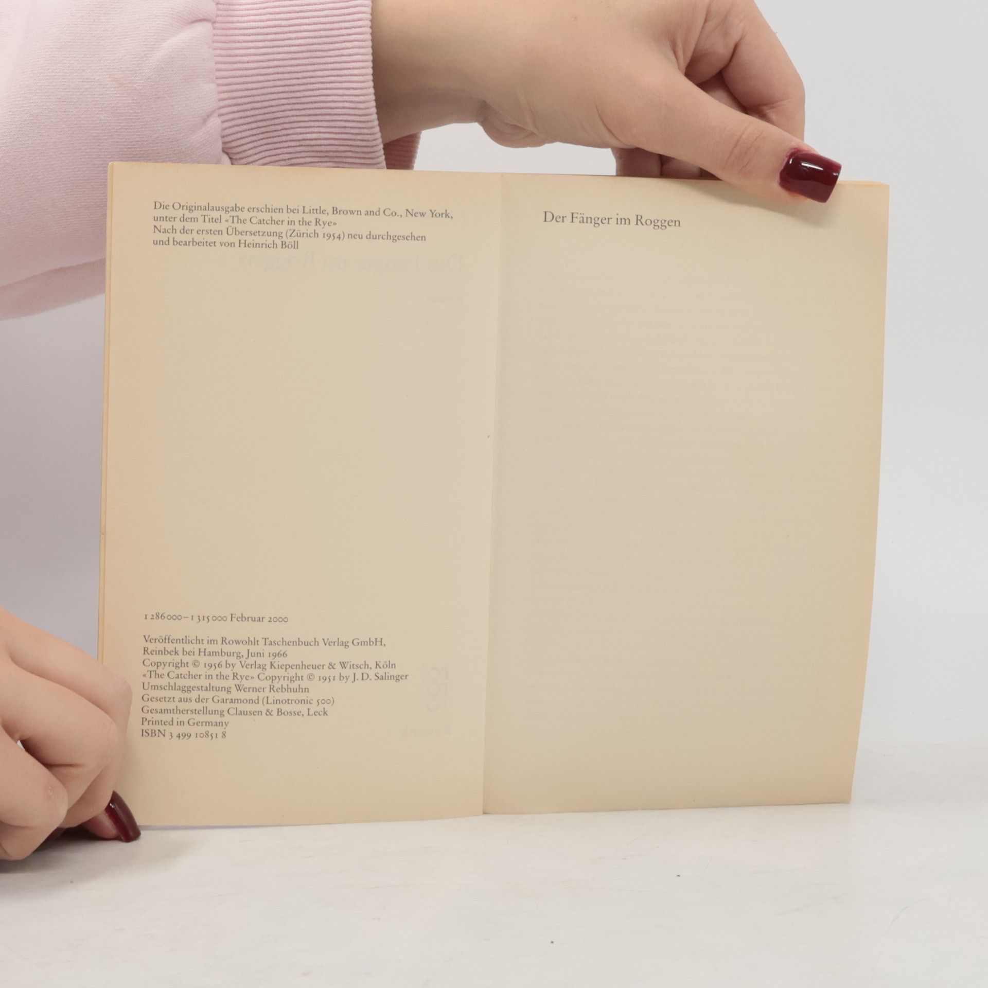 Jerome David Salinger Der fänger im Roggen
