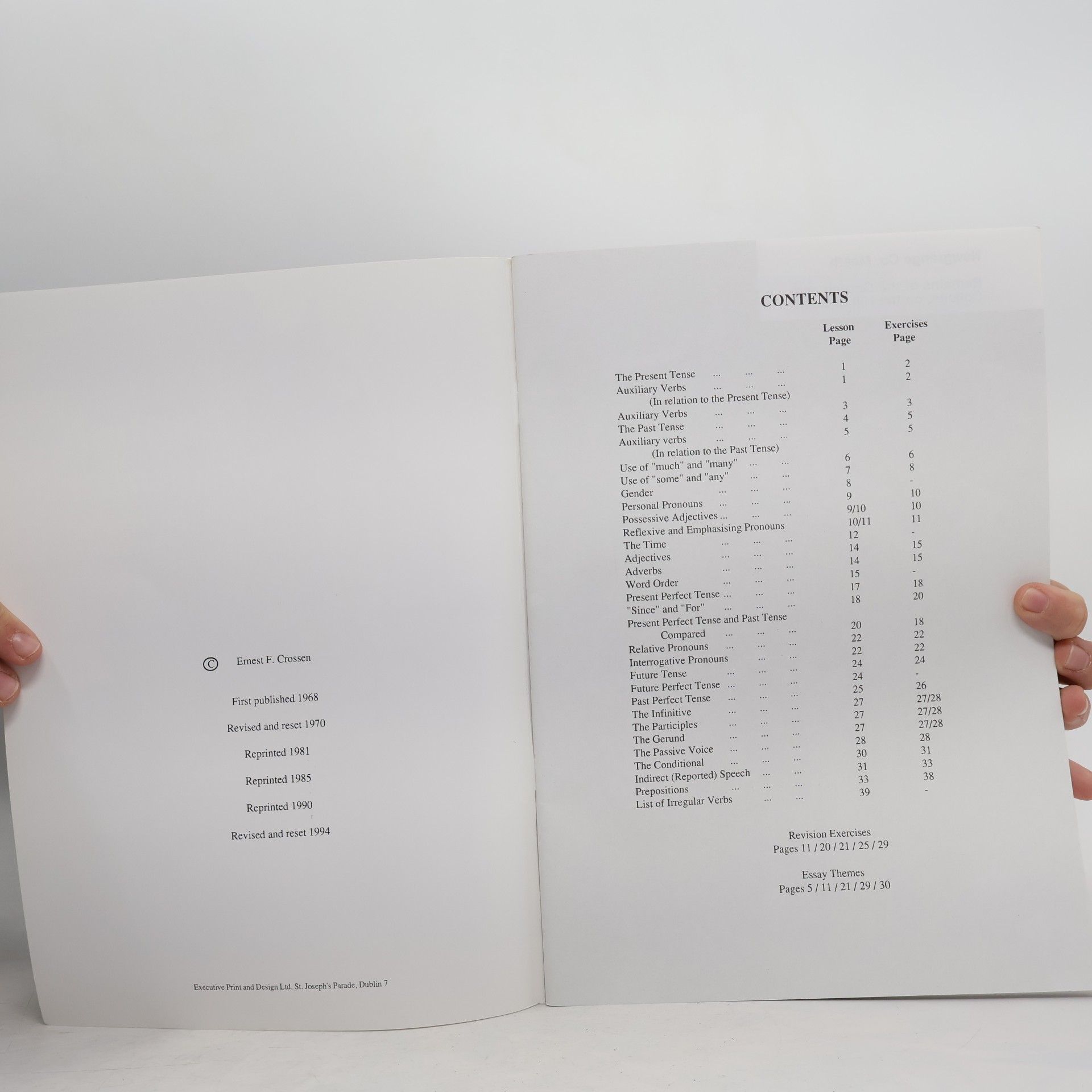 Ernest F. Crossen English grammar for foreign students
