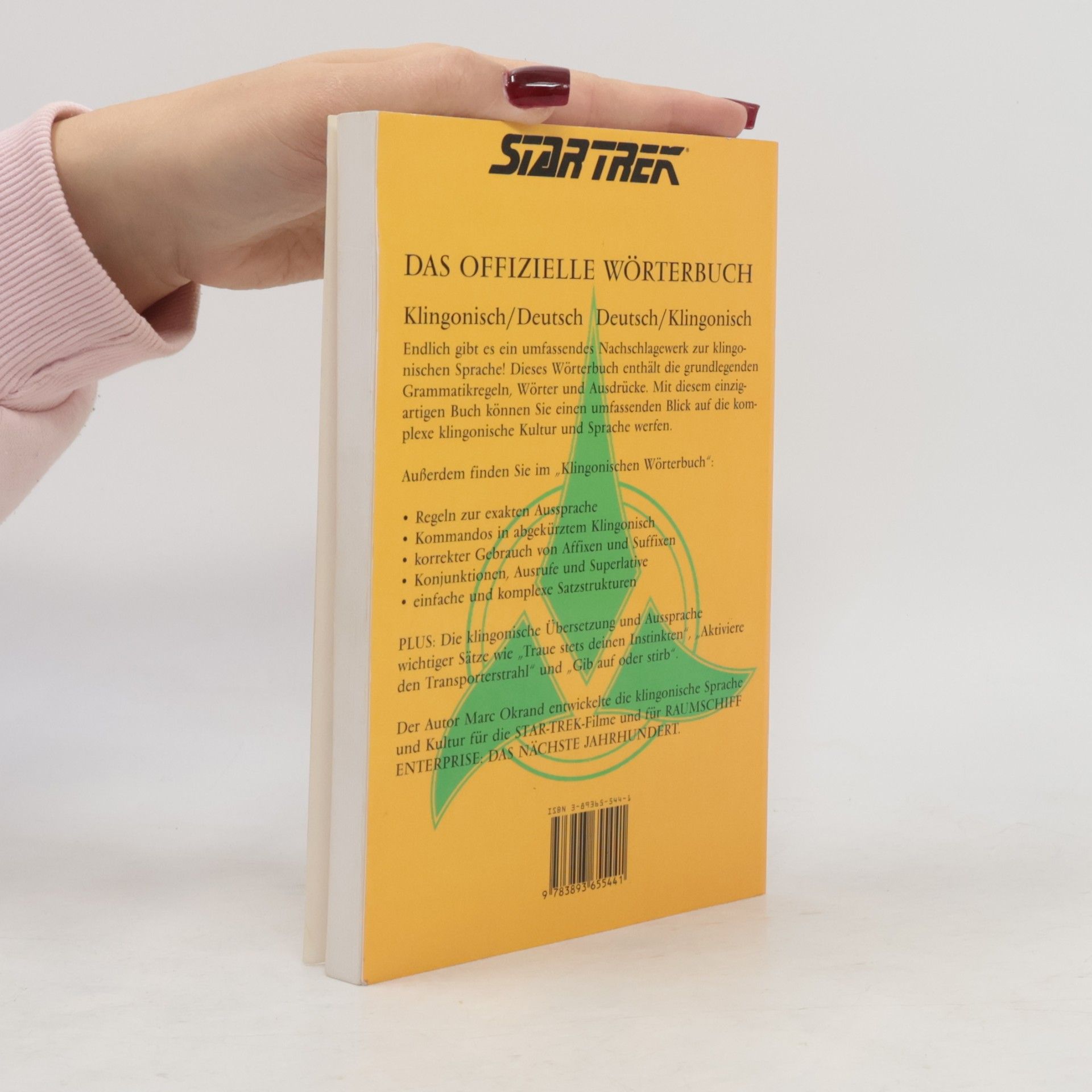 Marc Okrand Das offizielle Wörterbuch Klingonisch, Deutsch - Deutsch, Klingonisch