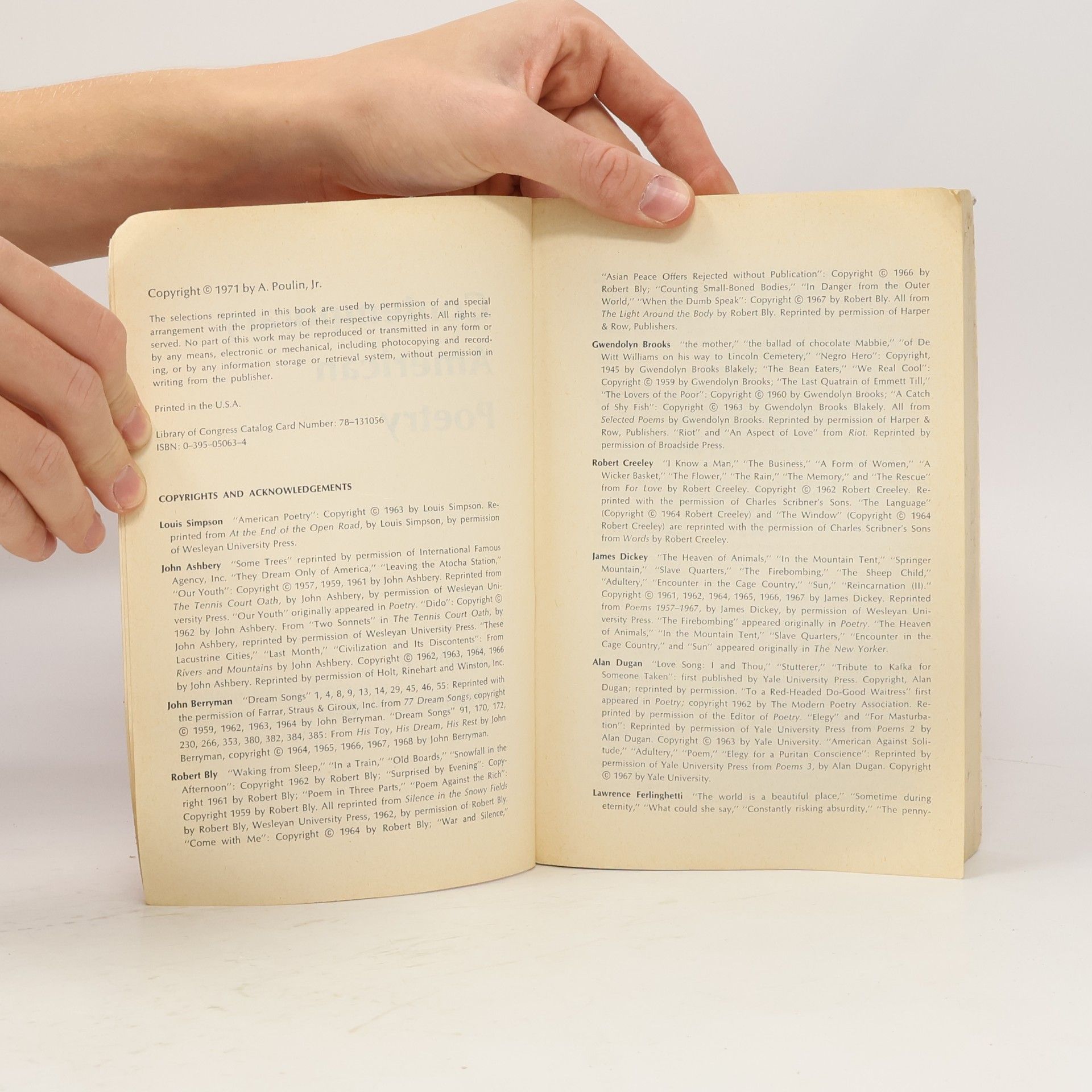 A. Poulin, Jr. Contemporary American Poetry