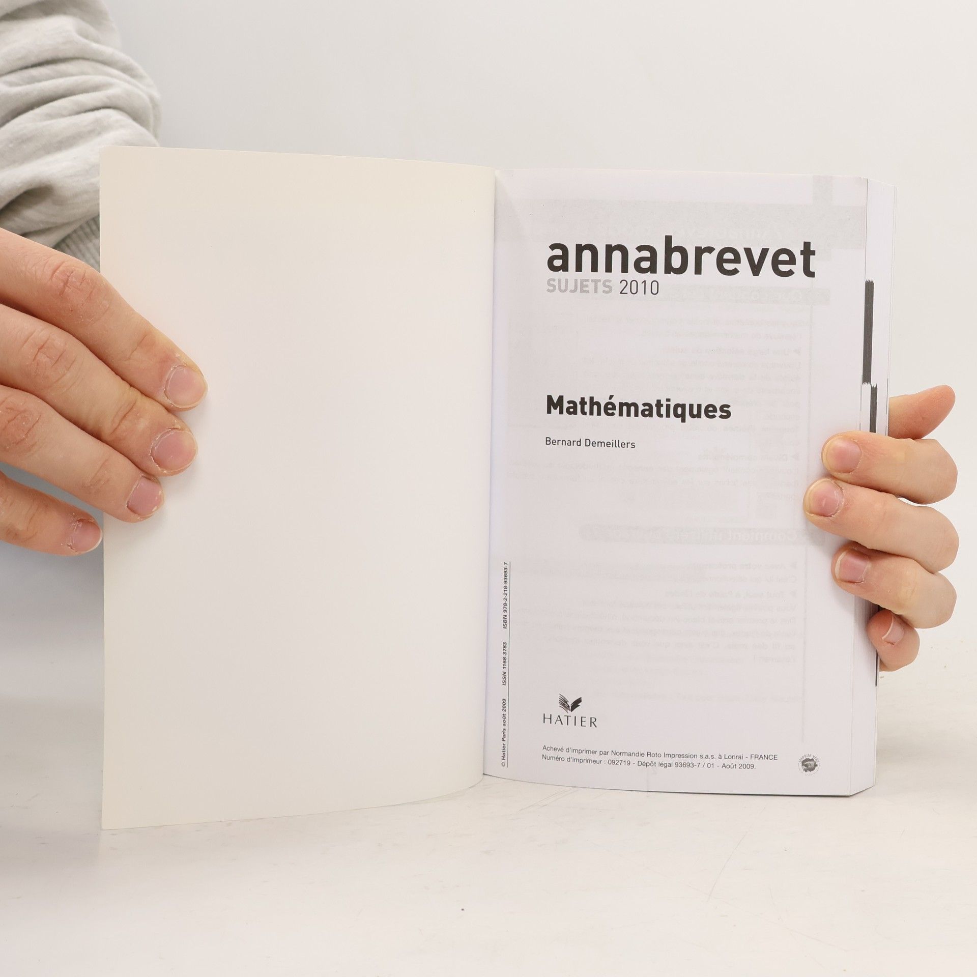 Bernard Demeillers Mathématiques: Annabrevet Sujets 2010