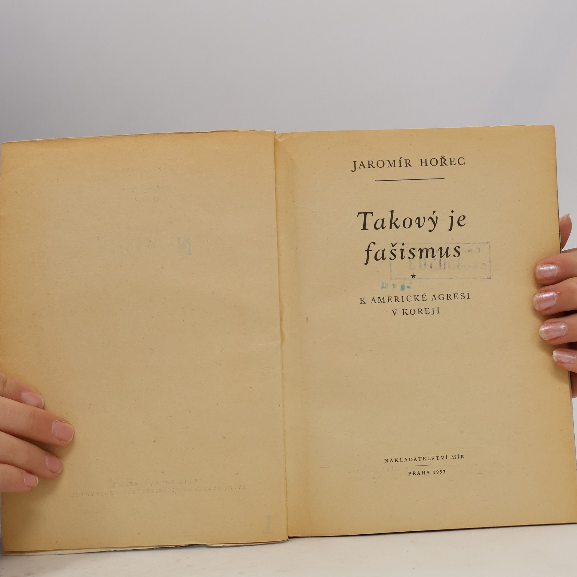 Jaromír Hořec Takový je fašismus