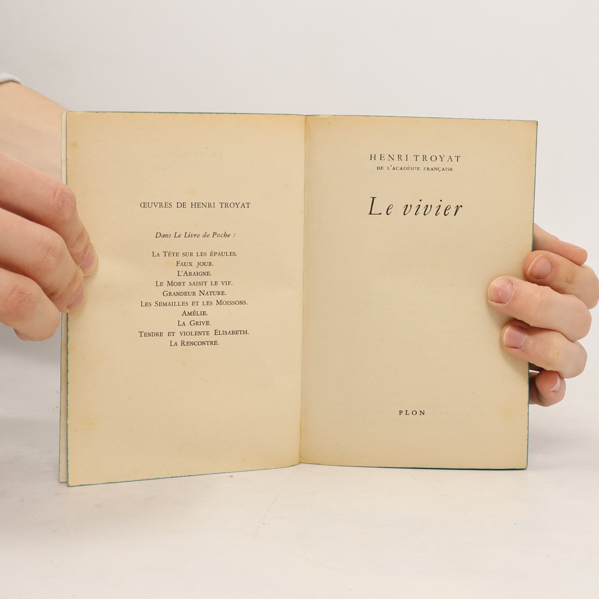 Henri Troyat Le vivier