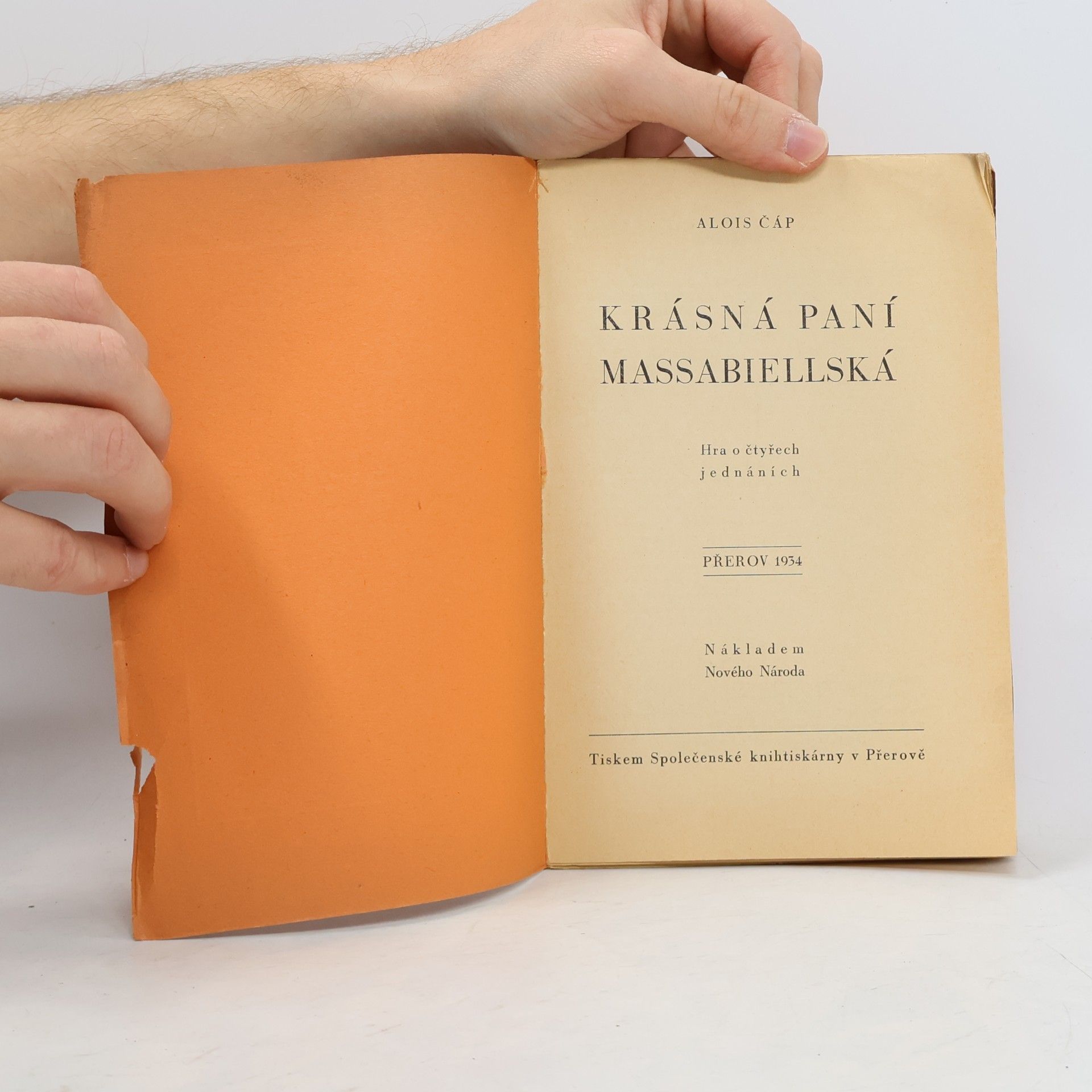 Alois Čáp Krásná paní Massabiellská