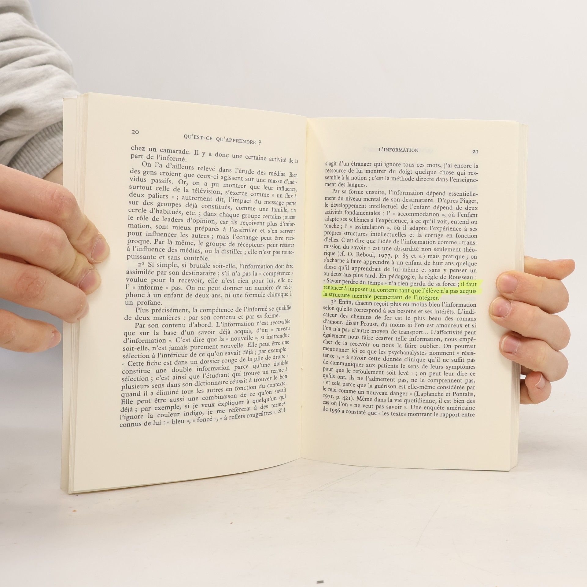 Olivier Reboul L'éducateur: Qu'est-ce qu'apprendre ? Pour une philosophie de l'enseignement