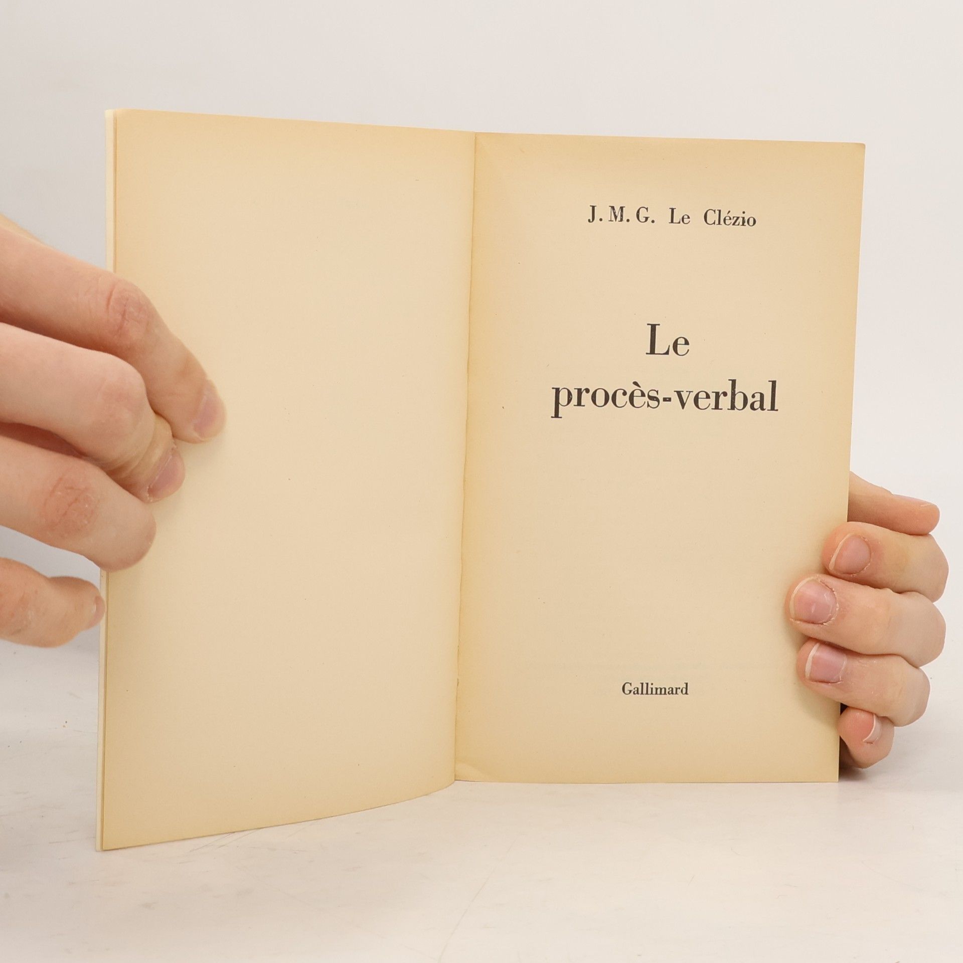 J. M. G. Le Clézio Le procès verbal