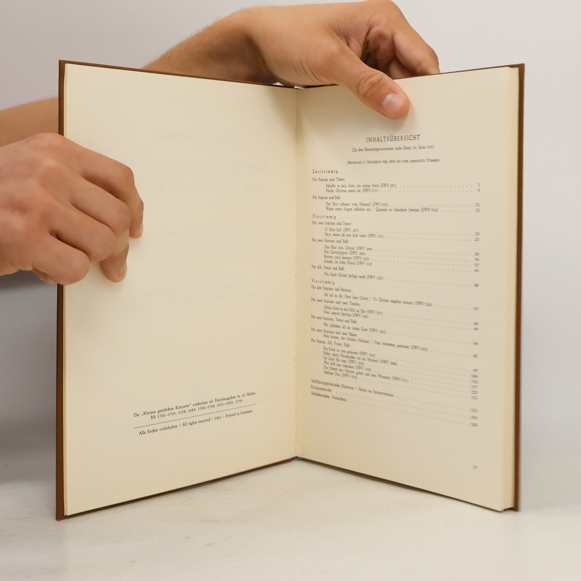 Heinrich Schütz KLEINE GEISTLICHE KONZERTE