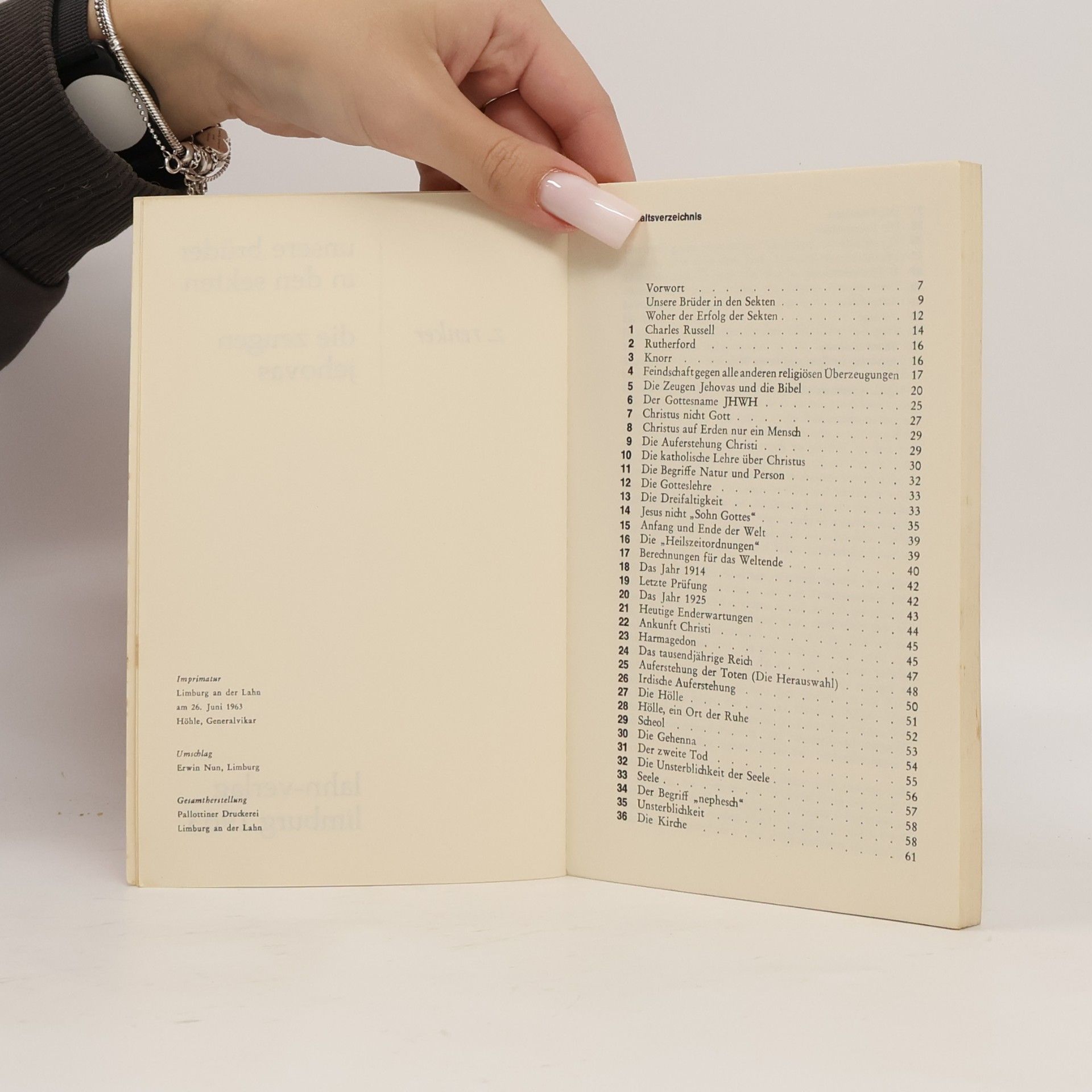 Z. Renker Unsere Brüder in den Sekten. Die zeugen Jehovas