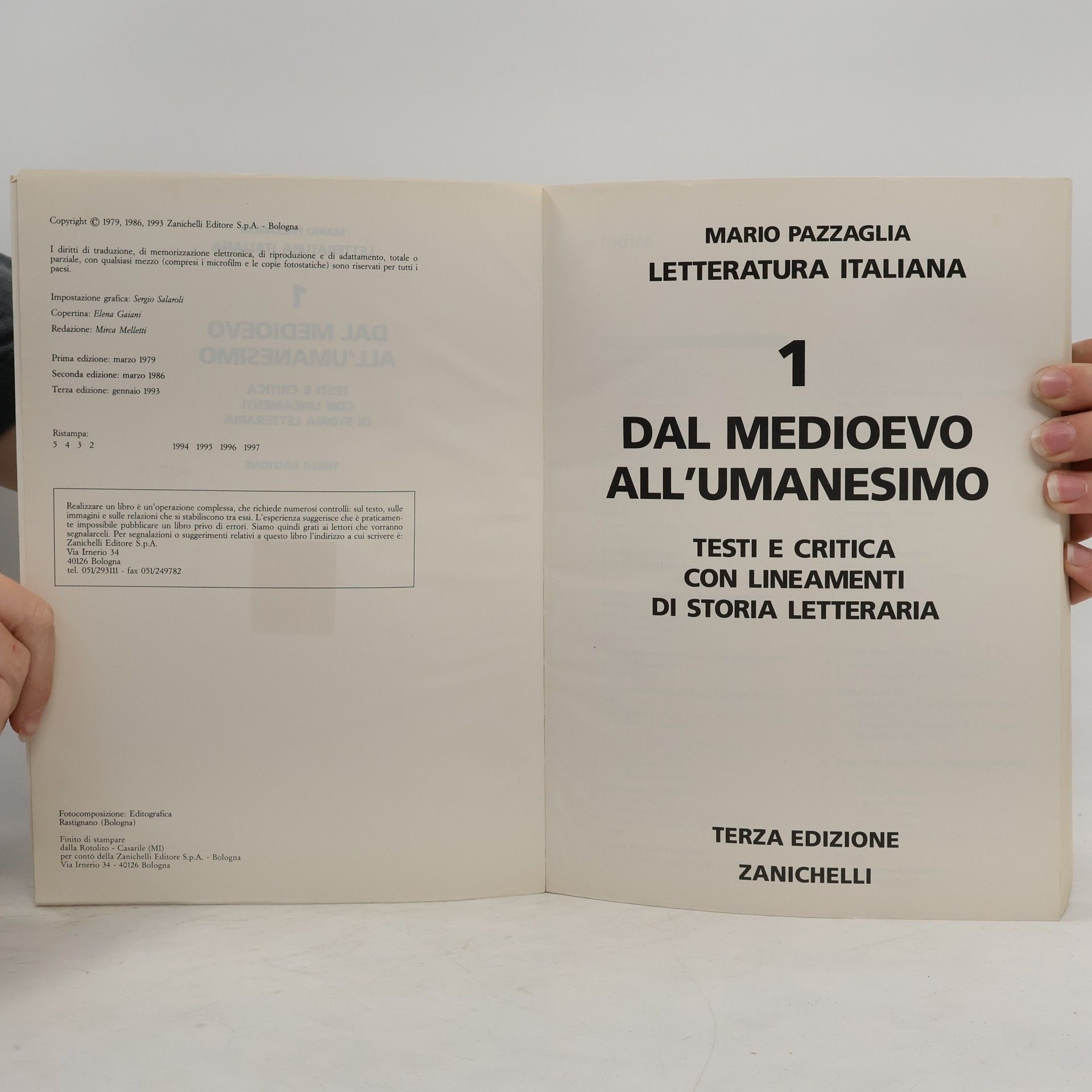 Mario Pazzaglia Letteratura italiana - 1: Dal Medioevo all'Umanesimo