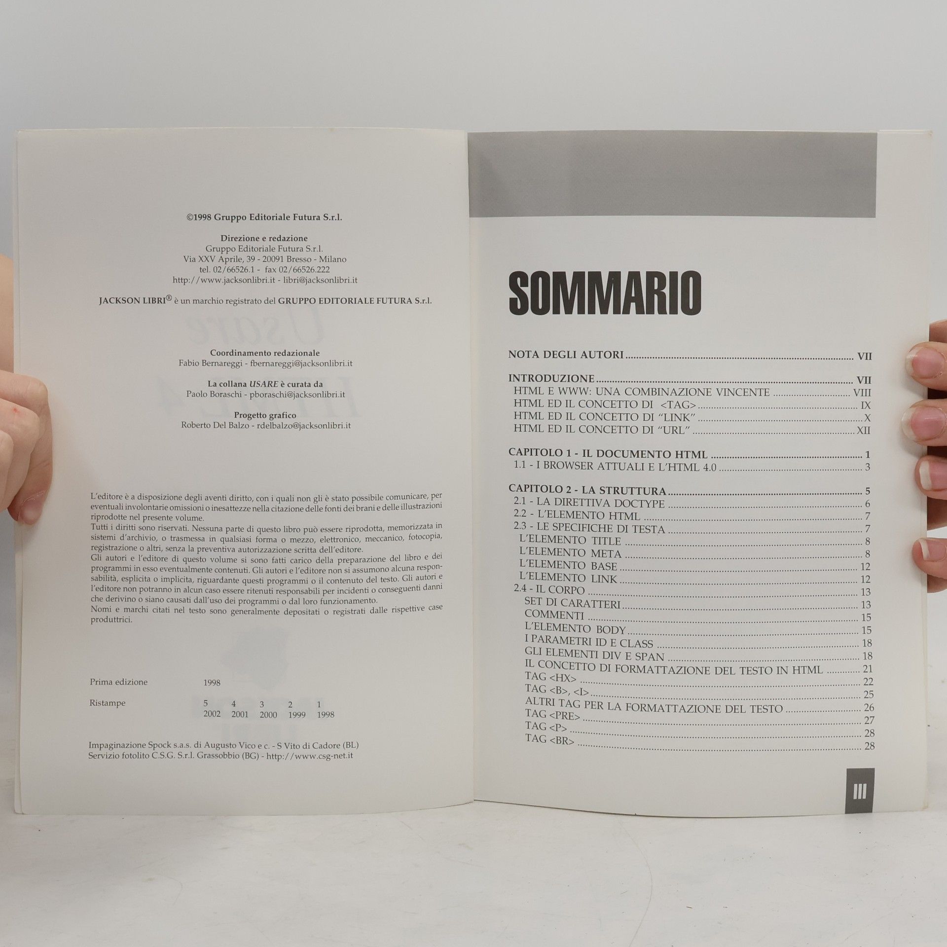 Luciano Guglielmi Usare: HTML 4