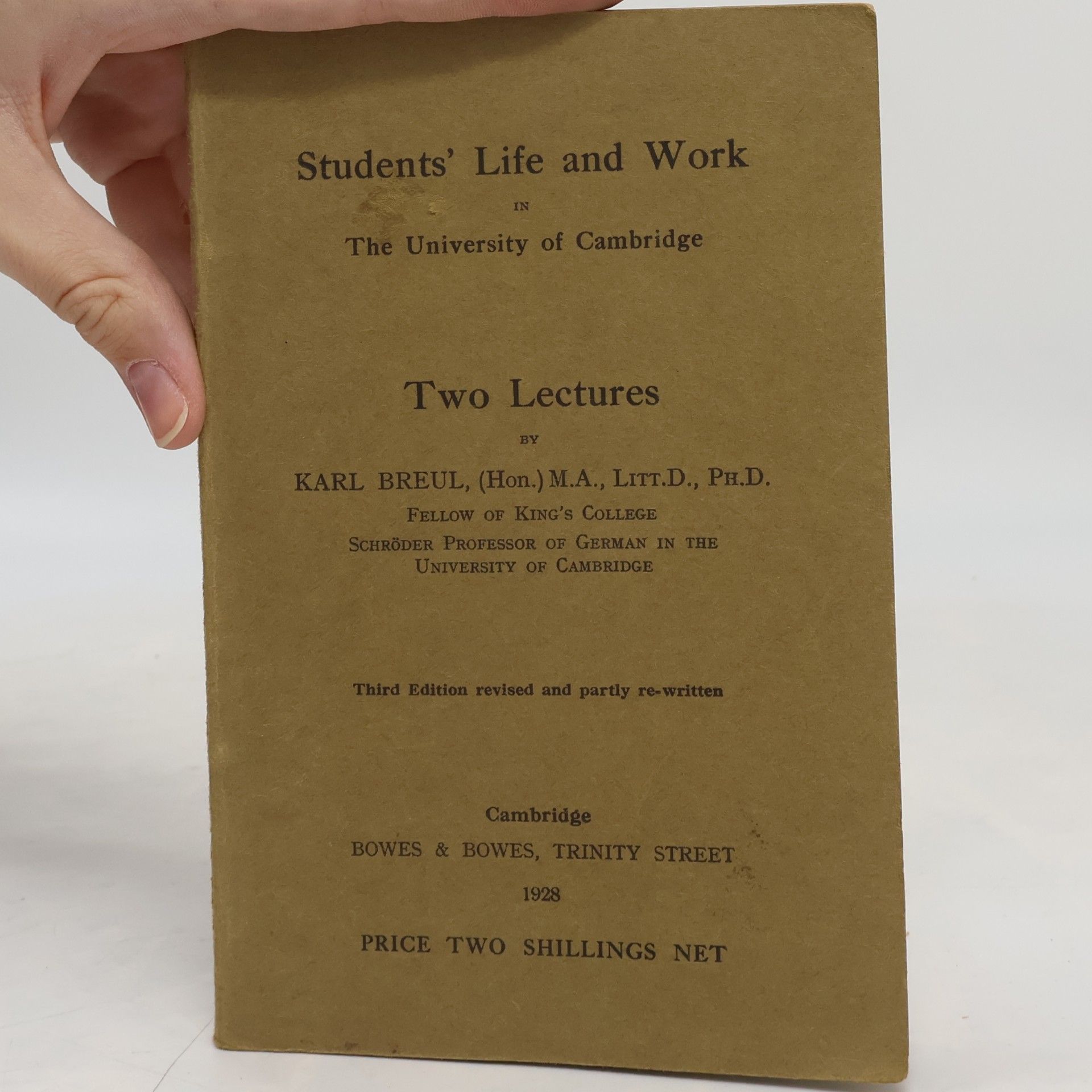 Karl Breul Students' Life and Work in The University of Cambridge