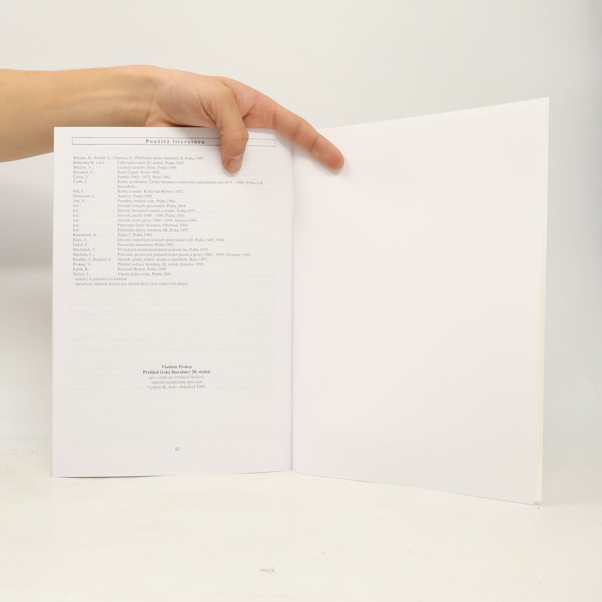 Vladimír Prokop Přehled české literatury 20. století