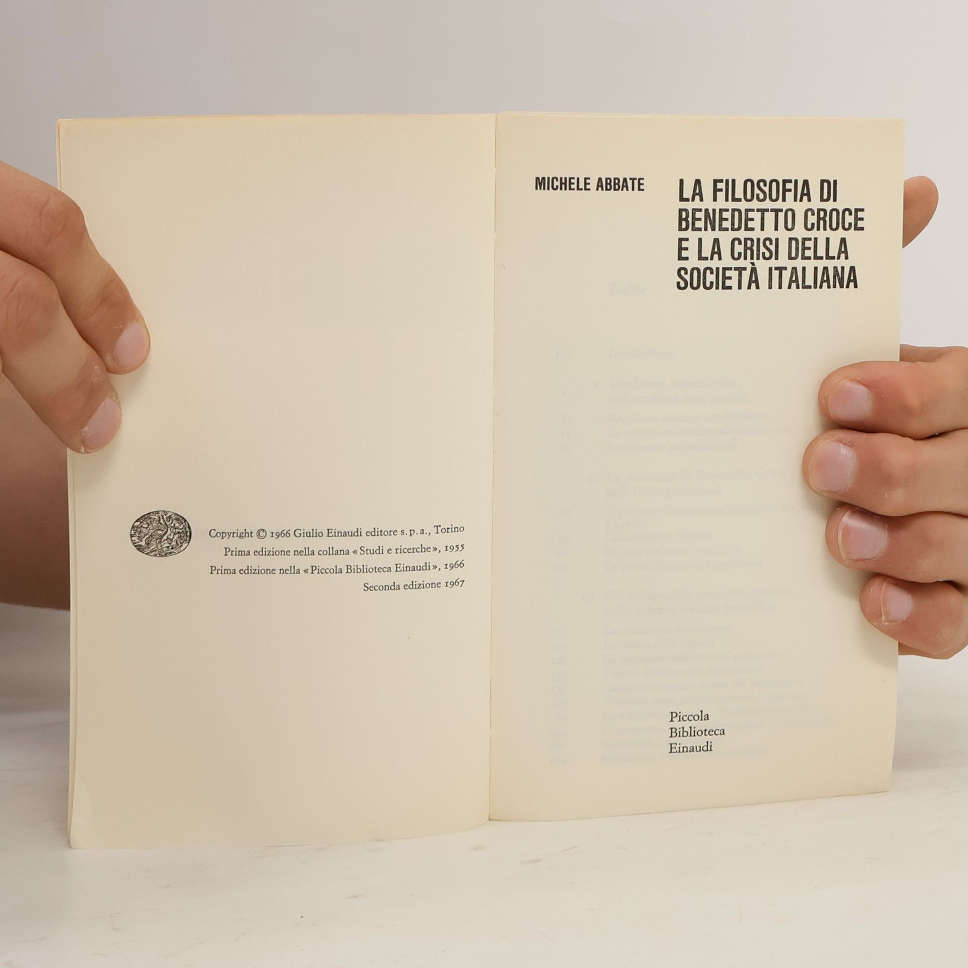 Michele Abbate La filosofia di Benedetto Croce e la crisi della società italiana