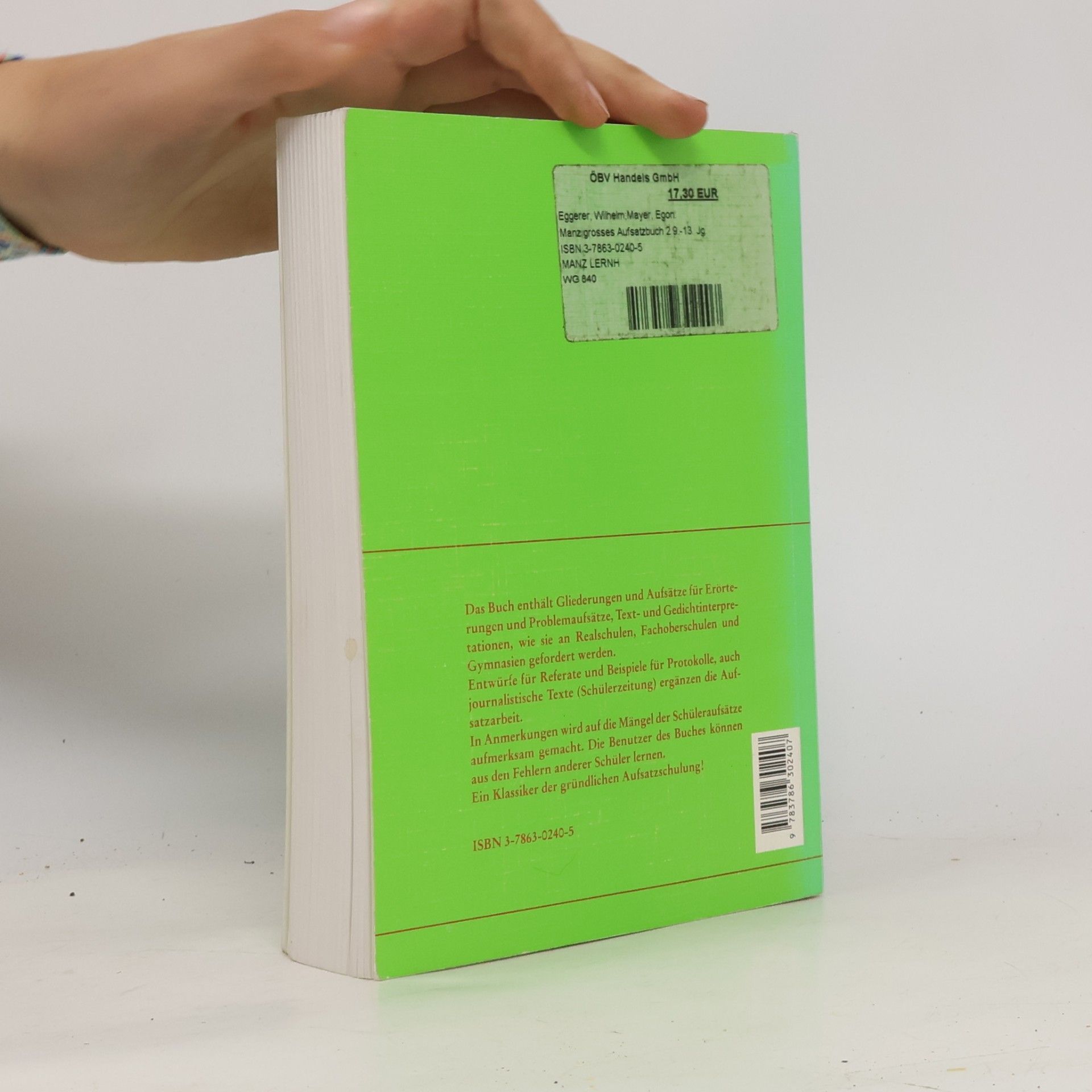 Manz grosses Aufsatzbuch