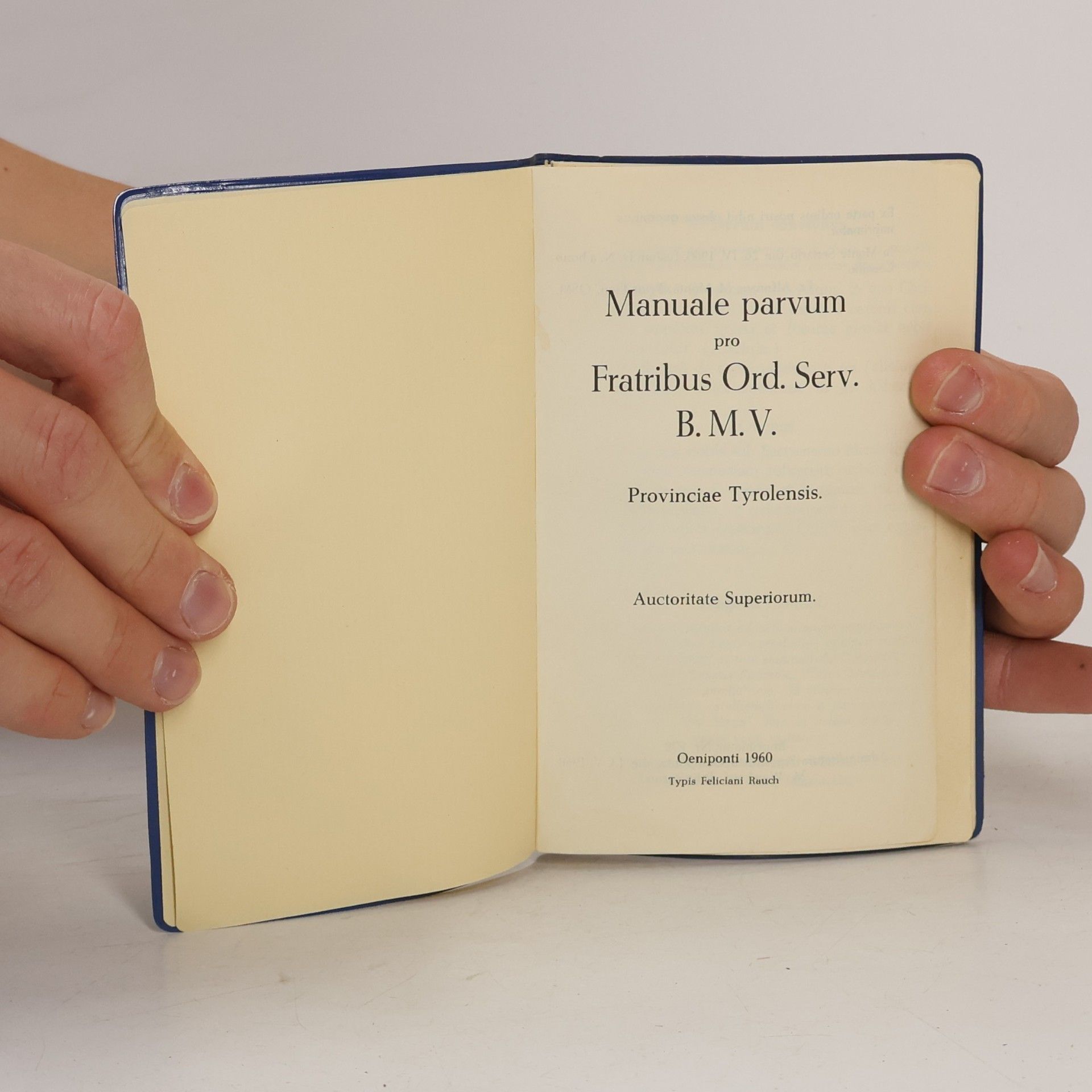 Autorenkollektiv Manuale parvum pro Fratribus Ord. Serv. B. M. V. Provinciae Tyrolensis