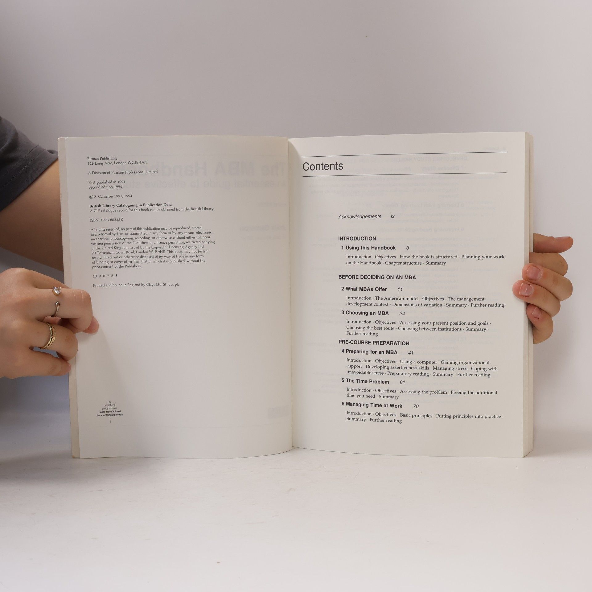 Sheila Cameron The MBA Handbook