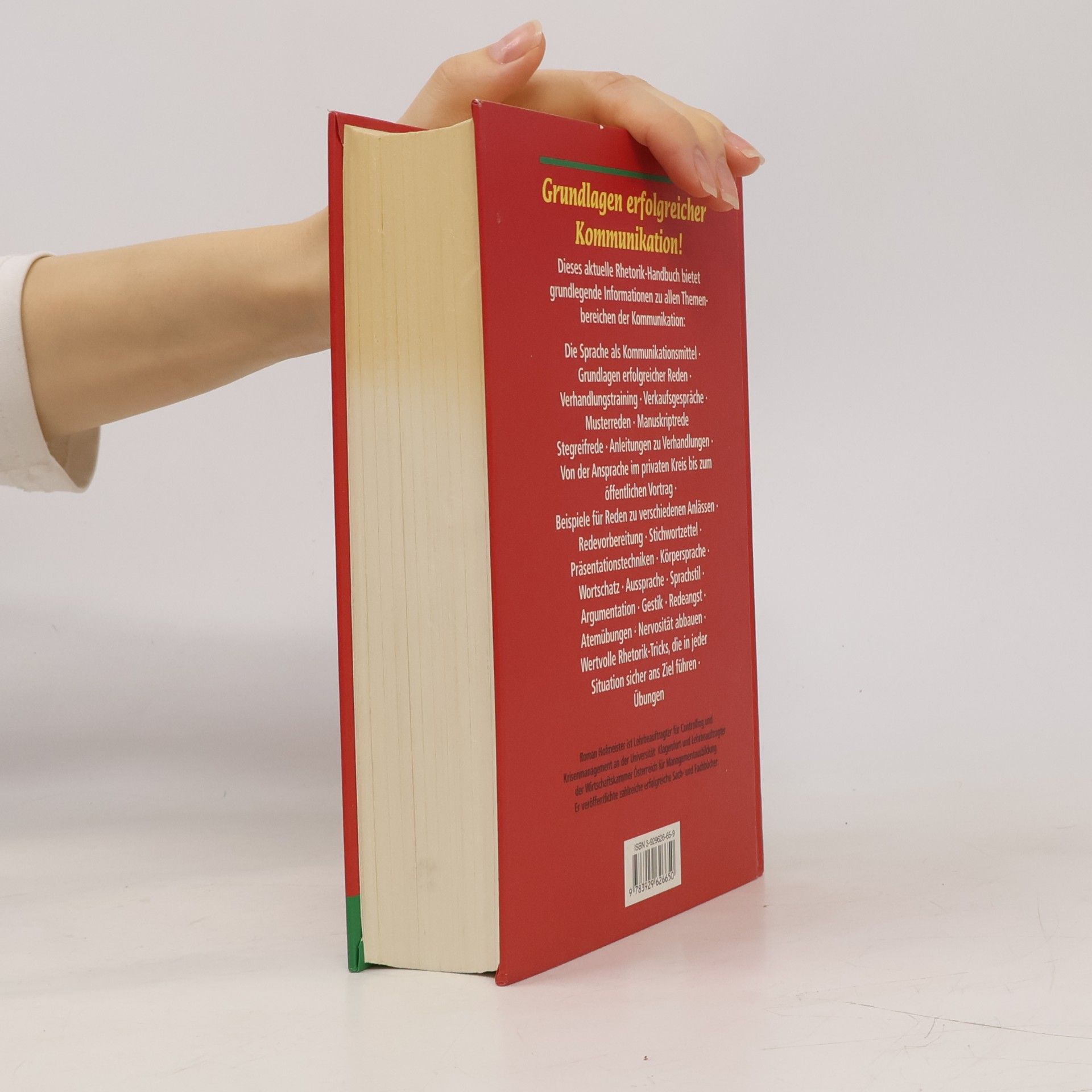 Roman Hofmeister Handbuch der Redekunst