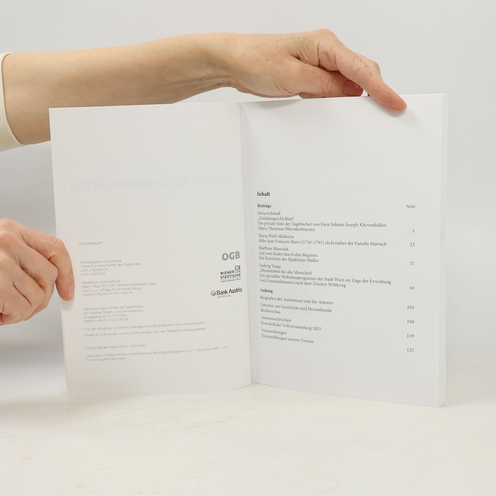 Silvia Schmidt Wiener Geschichtsblätter 1/2026