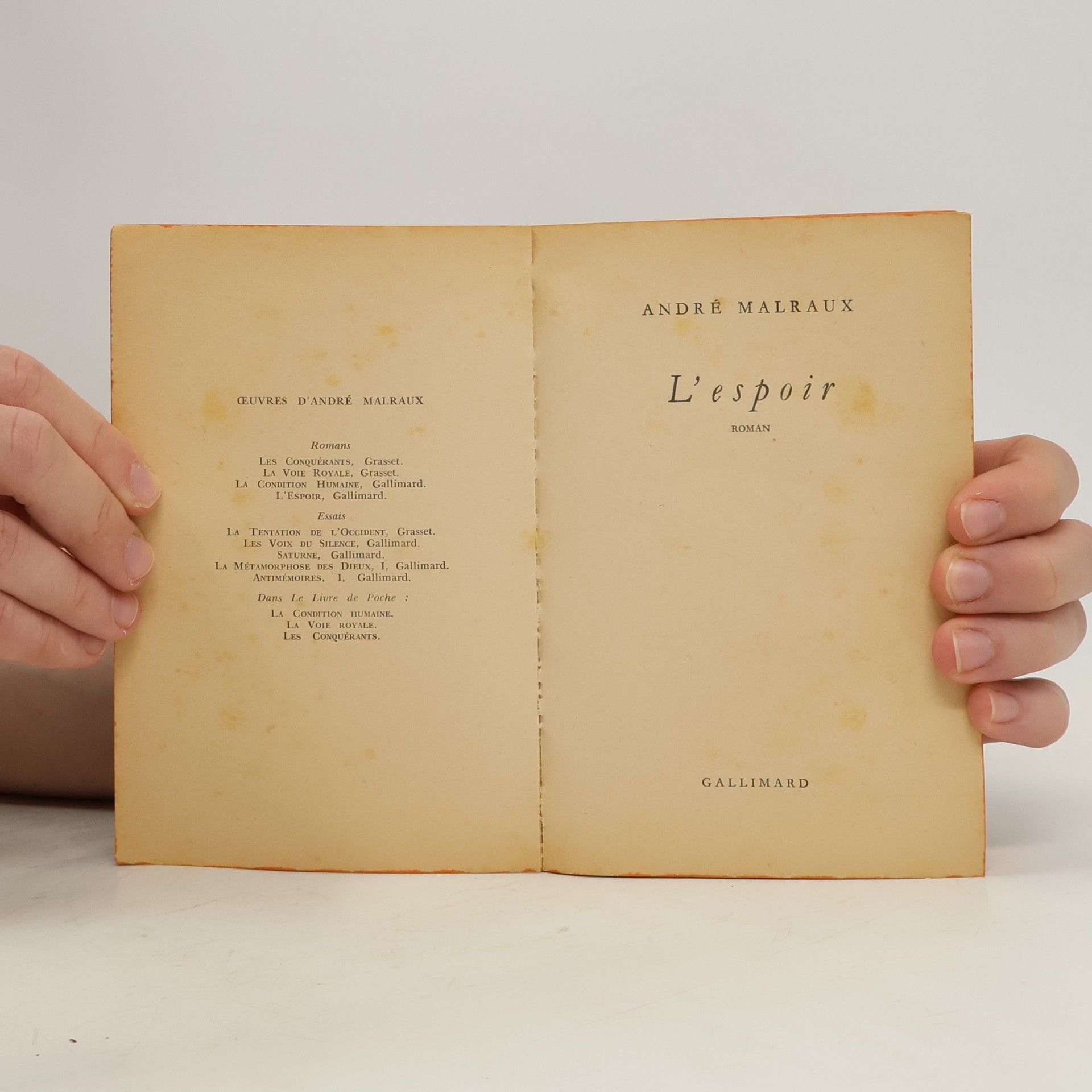 André Malraux L'espoir