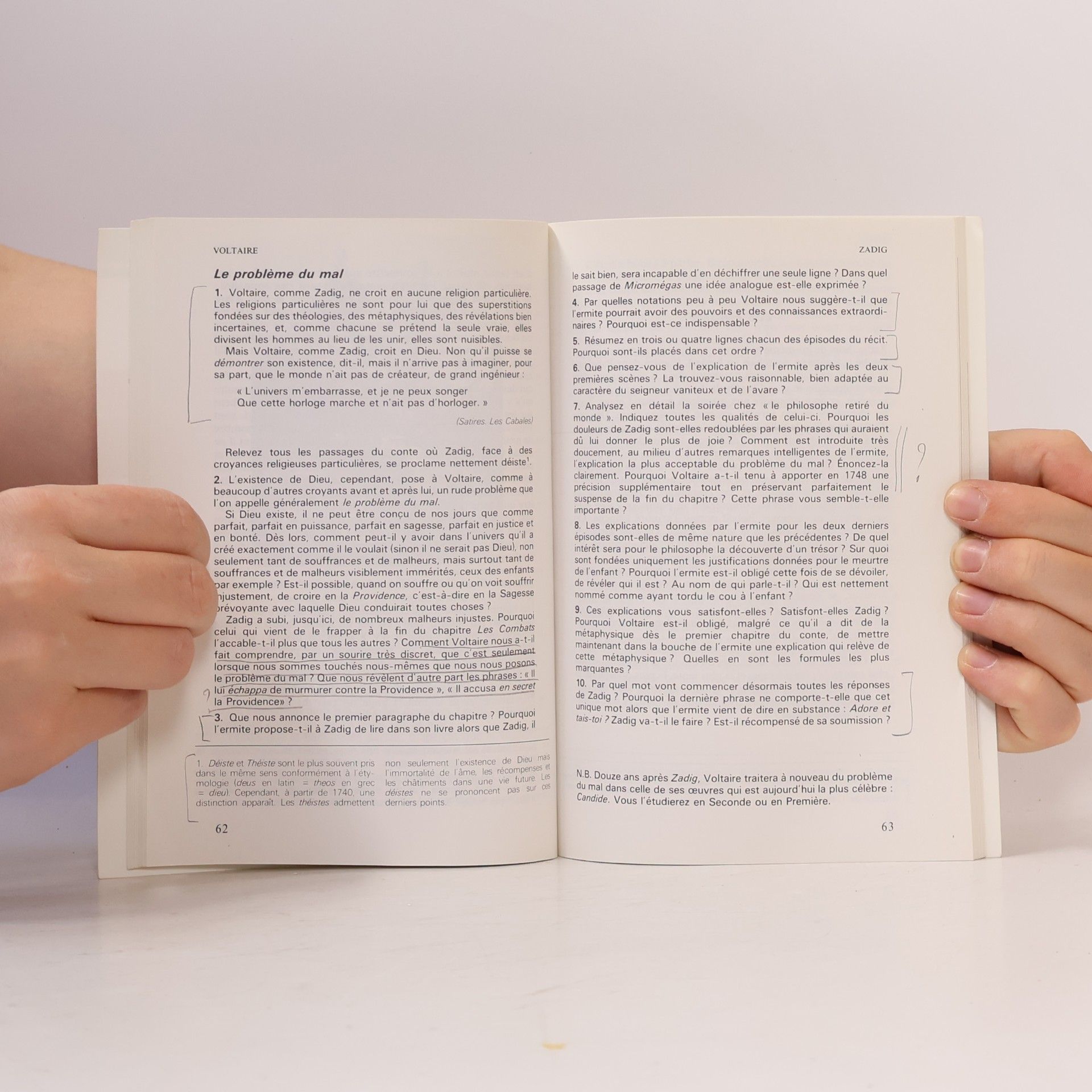 Voltaire Zadig et Micromegas, la fiction satirique