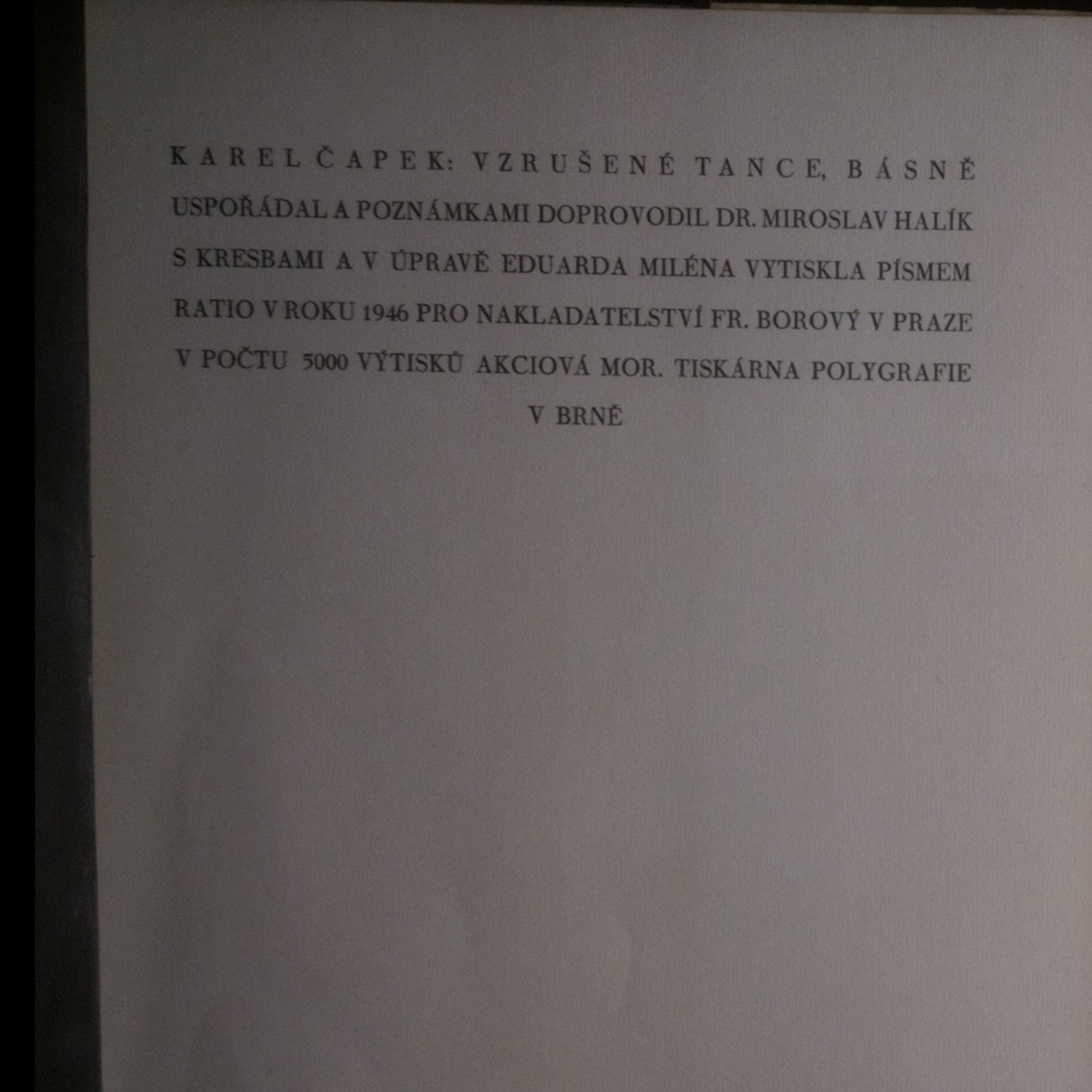 Karel Čapek Vzrušené tance