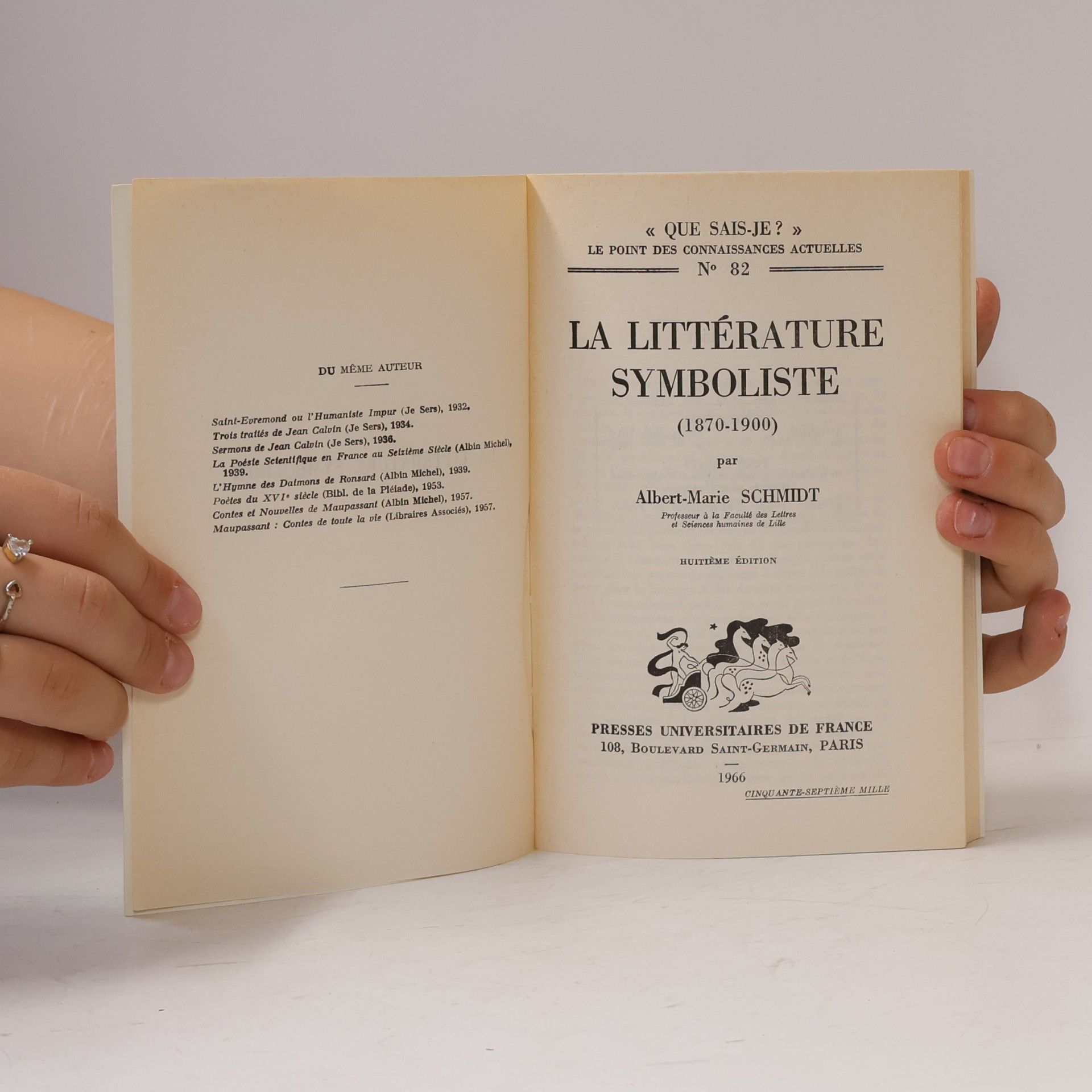 A.-M. Schmidt La Litterature Symboliste