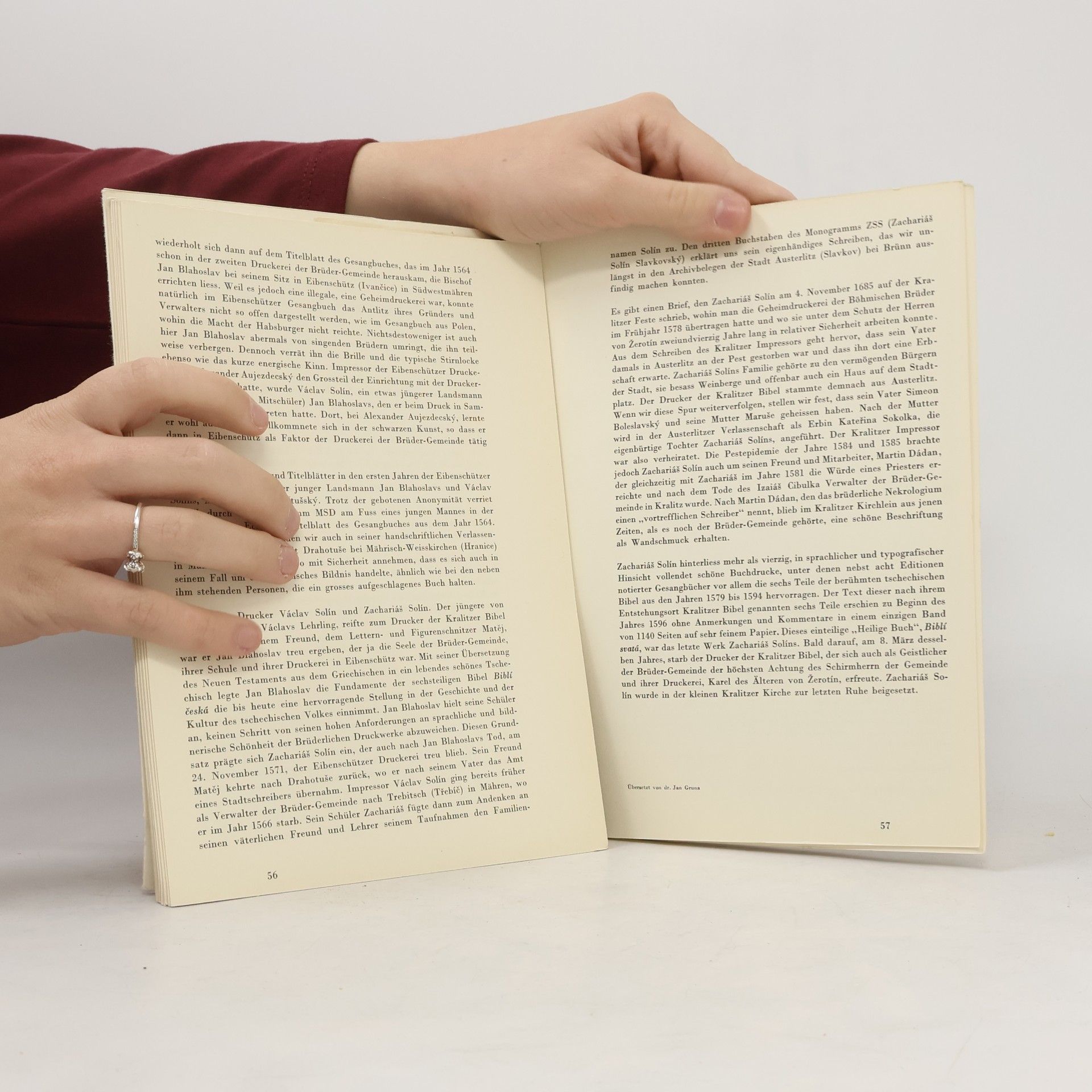 Vlasta Fialová Zachariáš Solín, tiskař Kralické bible