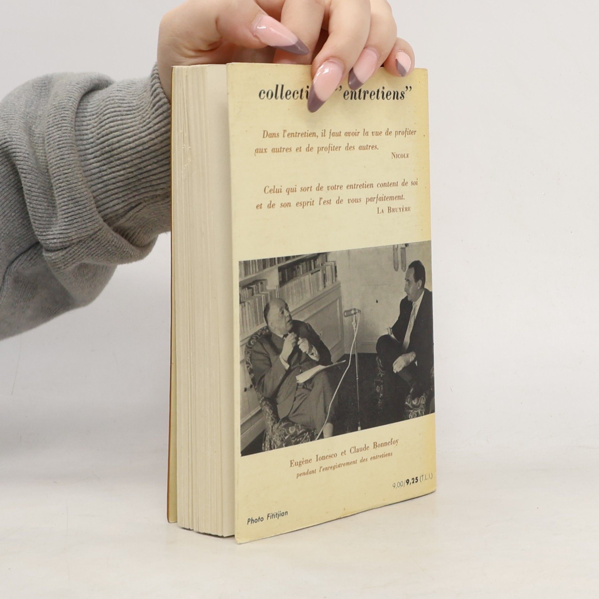 Claude Bonnefoy Entretiens avec eugène ionesco