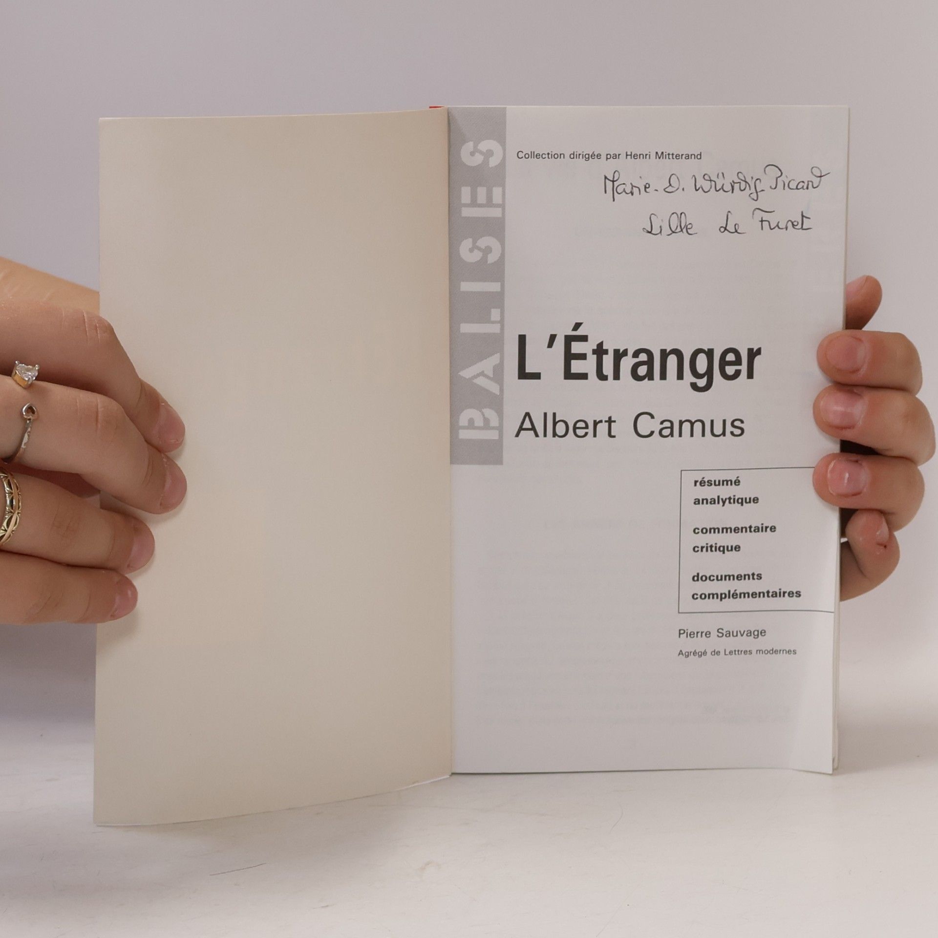 Pierre Sauvage L'Étranger. Albert Camus