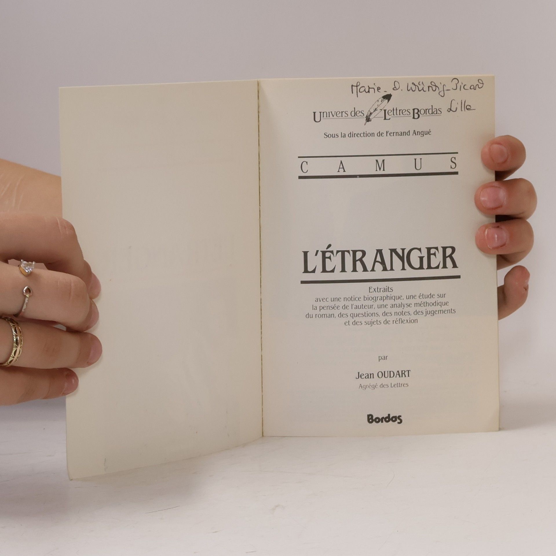 Albert Camus Univers des Lettres Bordas: L'Étranger